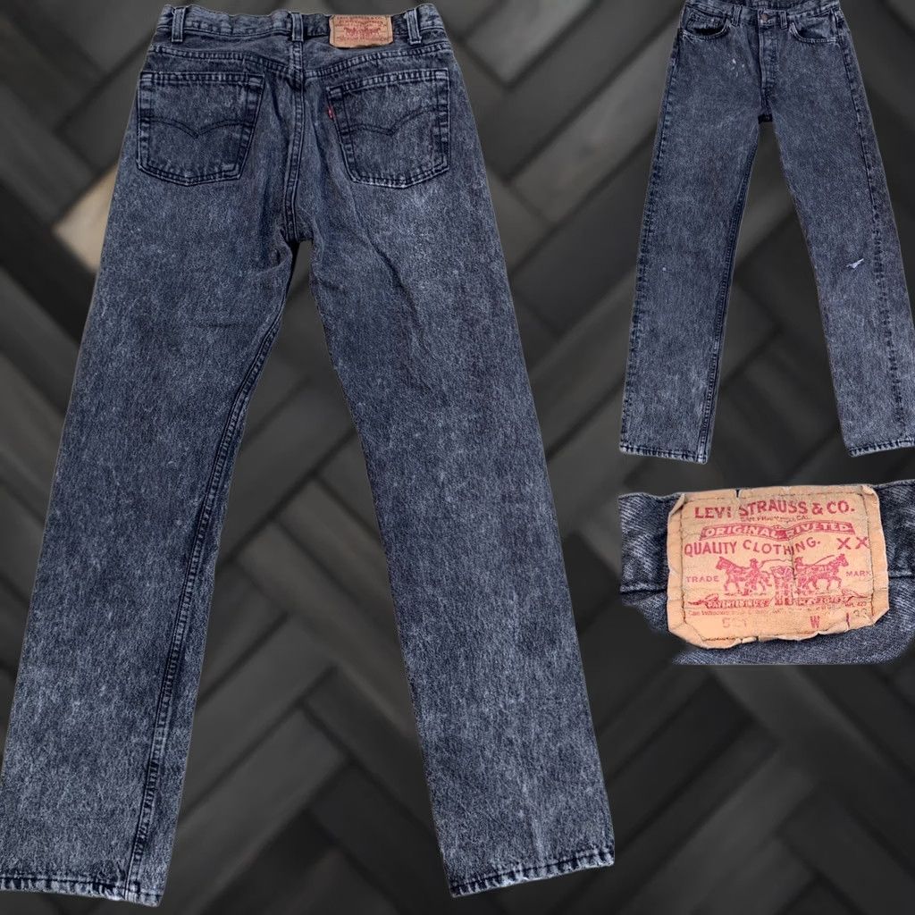 Levi's Vintage Levi's 501 Jeans Button Fly Faded Black Size 29 Regular Men Jeans 5-Pocket Distressed Inseam 31.75in Cotton Denim USA Made Rise 10-12in Size US 29 - 1 Thumbnail