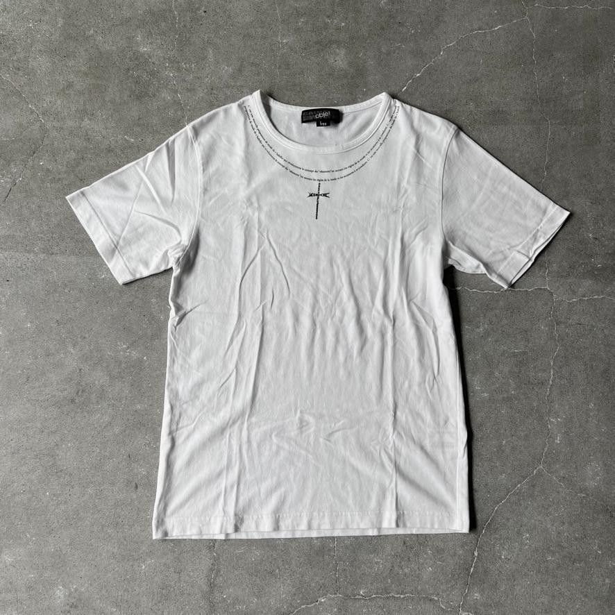 Jean Paul Gaultier Trompe-l'œil Cross Necklace Tee Size US S / EU 44-46 / 1 - 1 Thumbnail