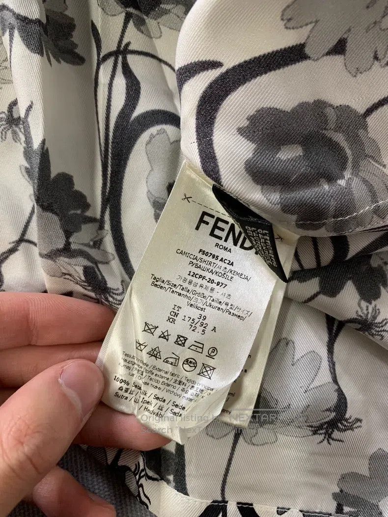 Fendi Fendi size 39 Runway silk shirt with floral print Size US L / EU 52-54 / 3 - 4 Thumbnail
