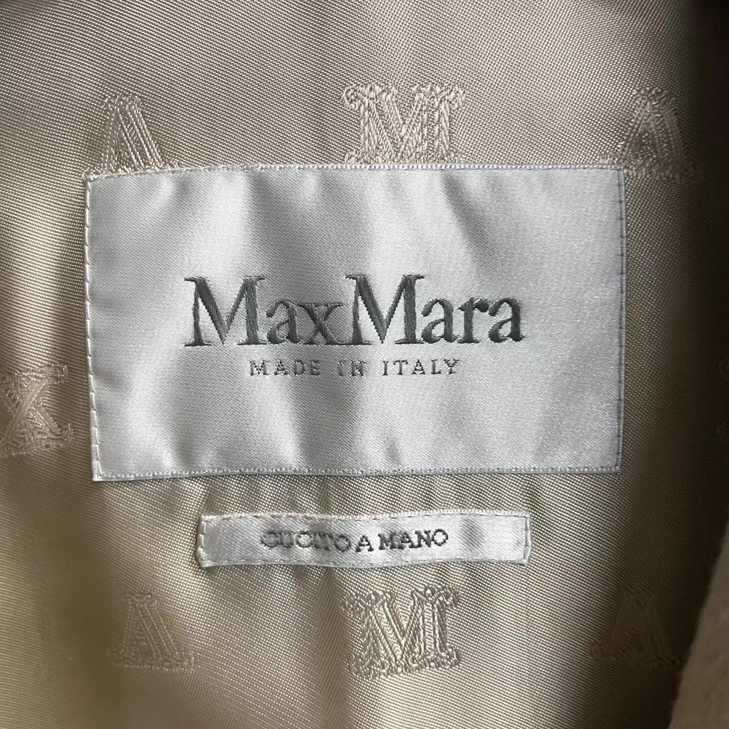 Max Mara Max Mara Sand Beige Solid Lapel Belted Coat 36 Size XS / US 0-2 / IT 36-38 - 3 Thumbnail