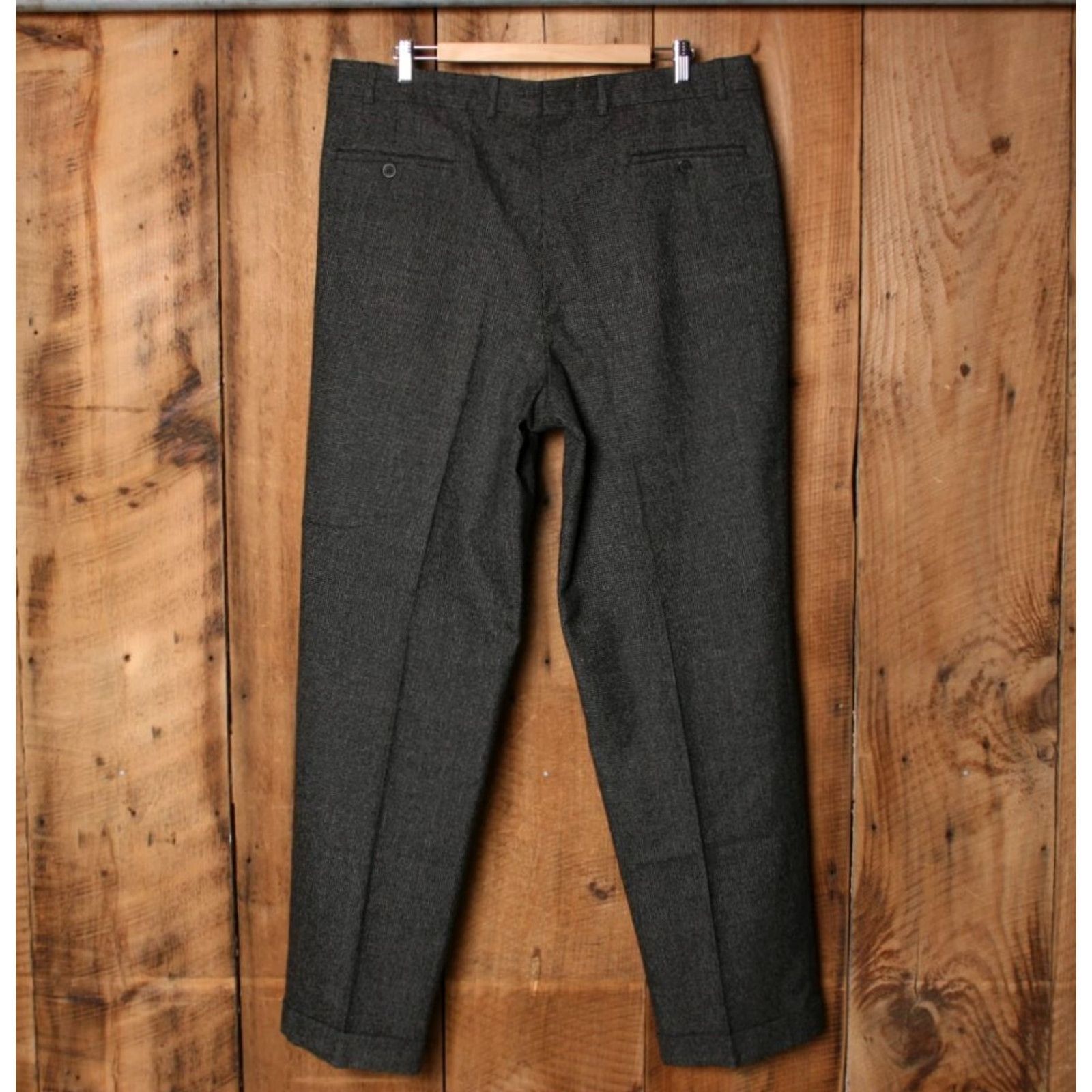Vintage VINTAGE BALLIN Dress Pants Houndstooth Wool Pleated 100% Black Gray Sz. 40 Mens Size US 40 / EU 56 - 5 Thumbnail