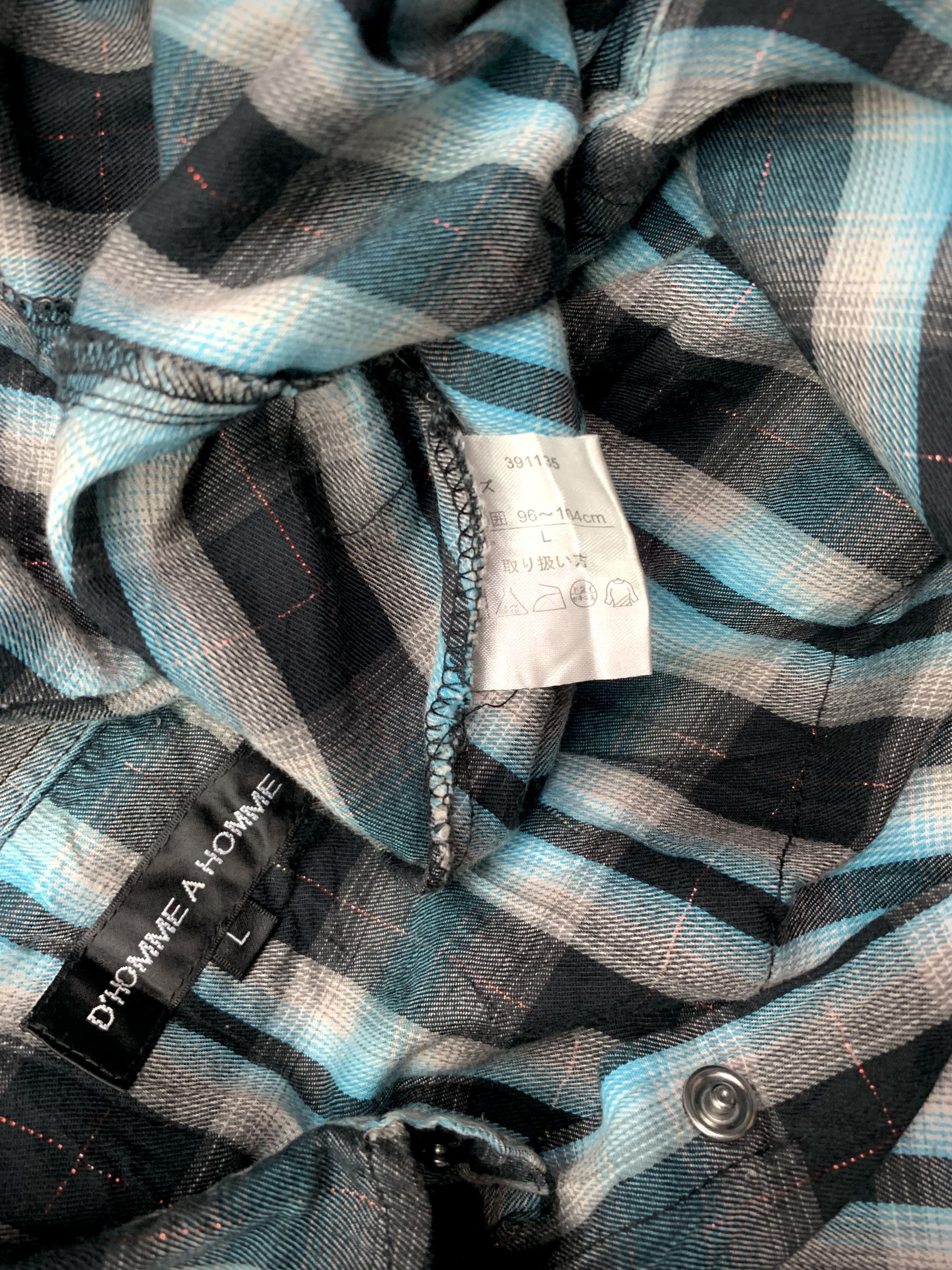 Japanese Brand D'HOMME A HOMME Western Plaid Shirt Size US L / EU 52-54 / 3 - 6 Thumbnail