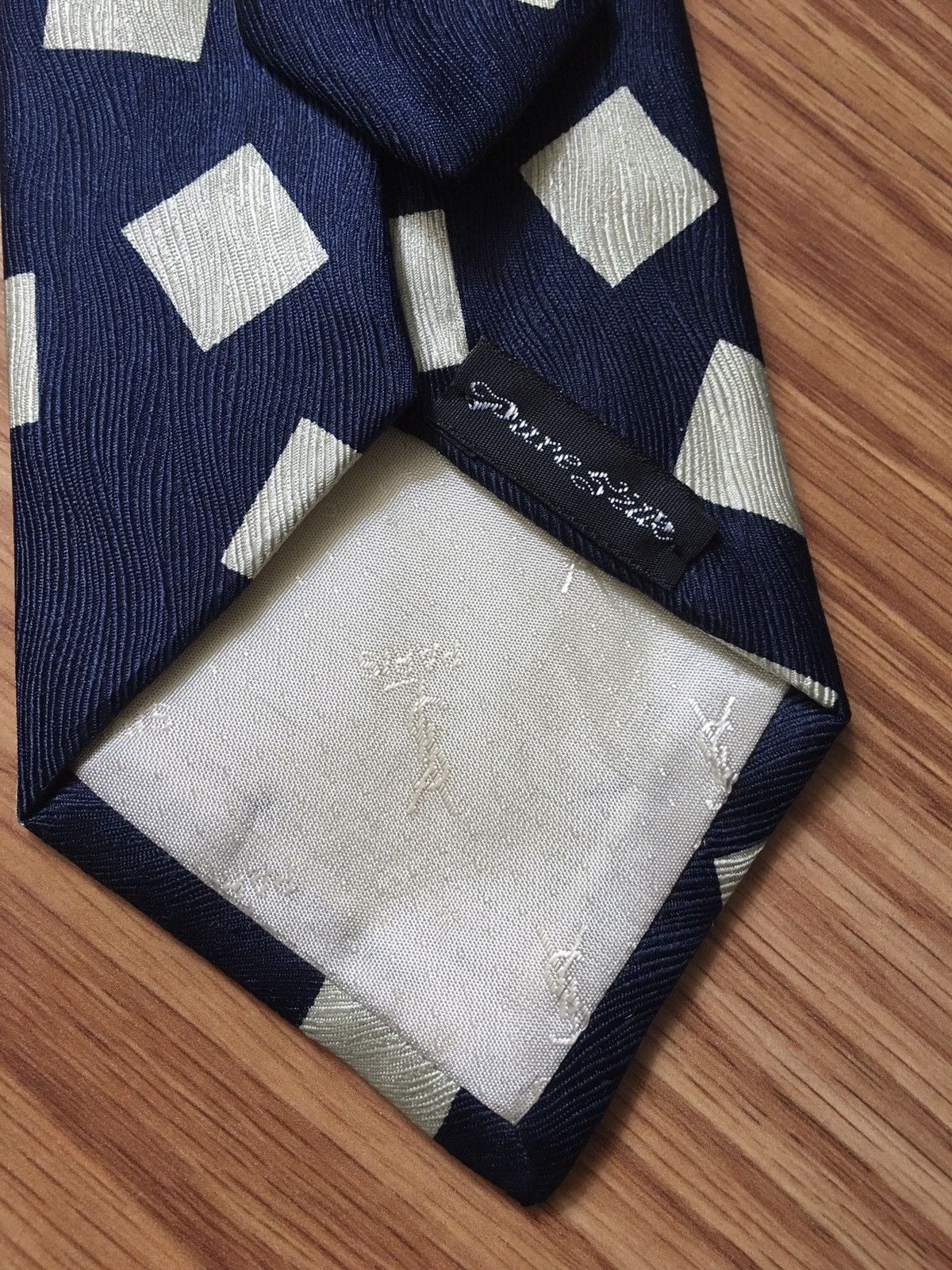 Vintage × Yves Saint Laurent Yves Saint Laurent Blue Vintage Designer Silk Mens Neck Tie Size ONE SIZE - 5 Thumbnail