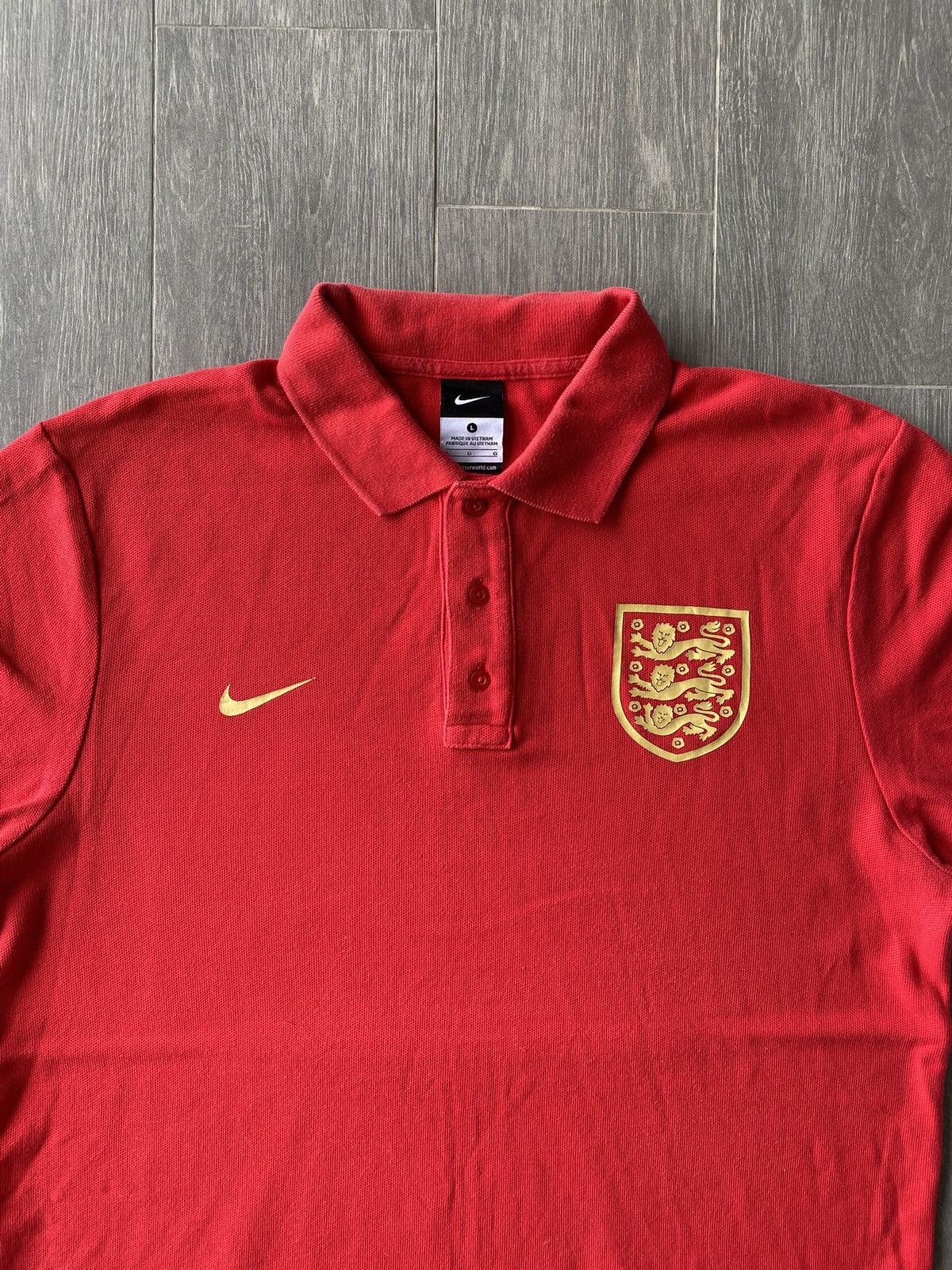 Nike × Vintage Nike x England 2013 Polo Shirt Size US L / EU 52-54 / 3 - 3 Thumbnail