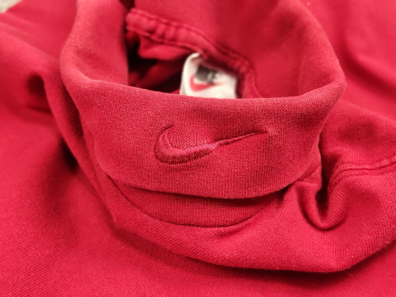 Nike Vintage 90's Nike logo red Long Sleeve Mock Neck Made in USA Size US L / EU 52-54 / 3 - 15 Thumbnail