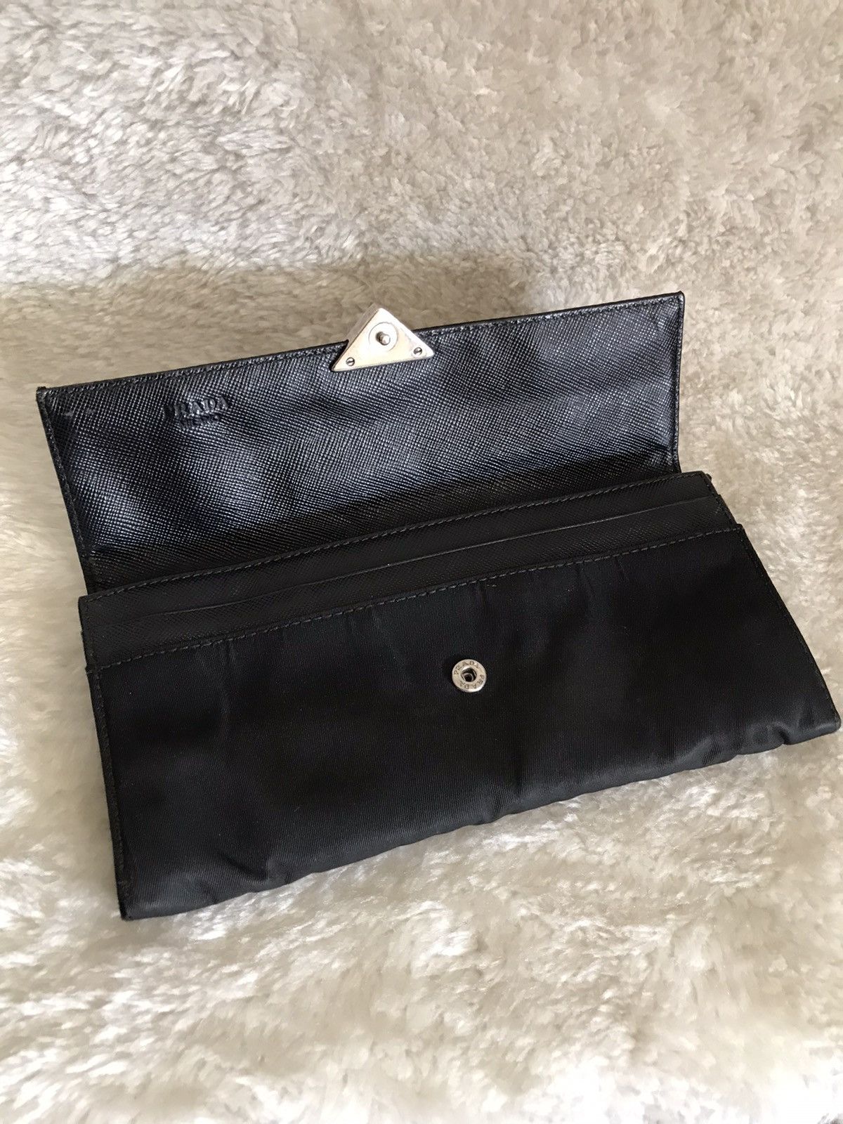 Prada × Vintage PRADA Wallet Black Nylon Leather Size ONE SIZE - 6 Thumbnail