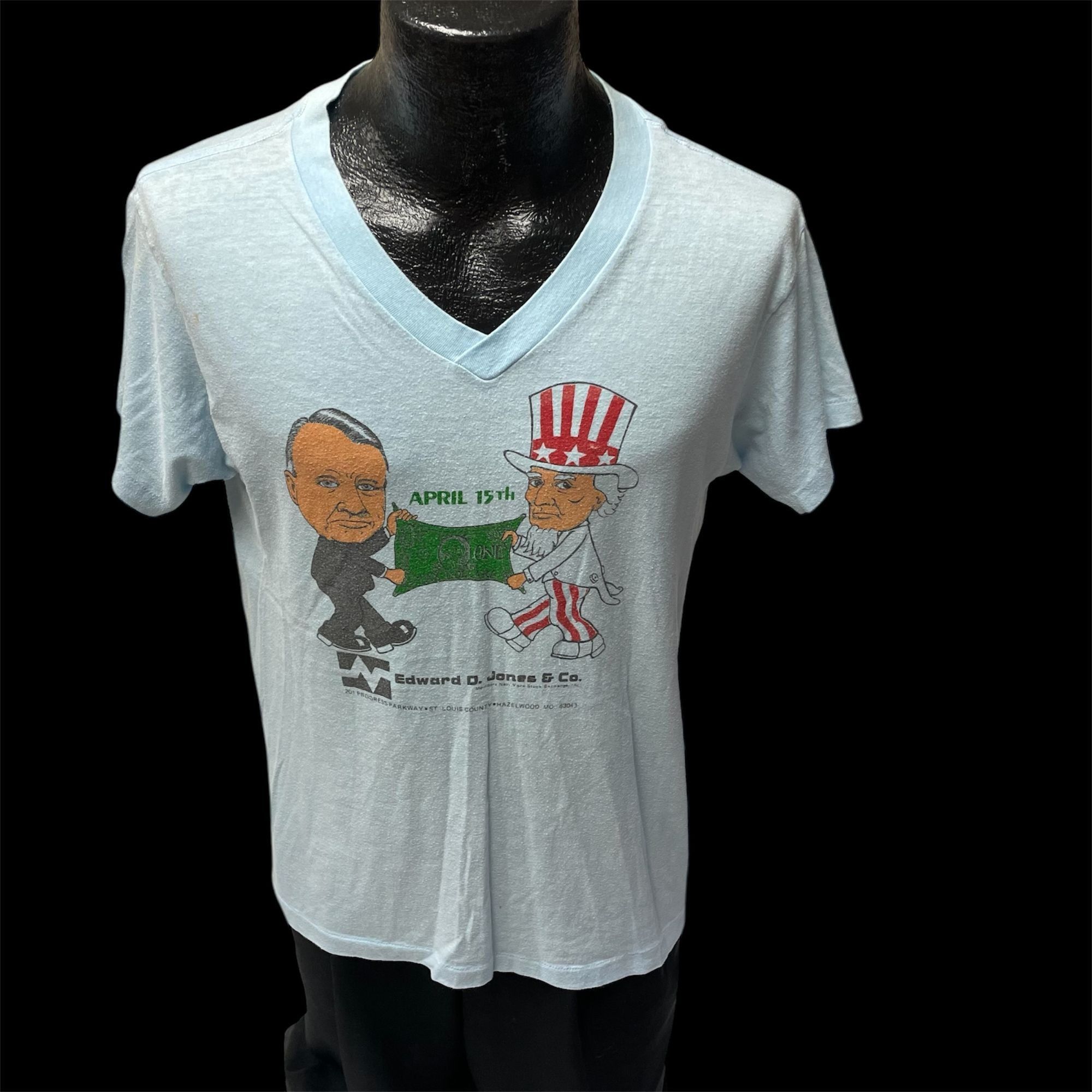 Other Vtg Ched April 15th Edward D Jones Uncle SAM Stock Exchange Size US XL / EU 56 / 4 - 2 Thumbnail