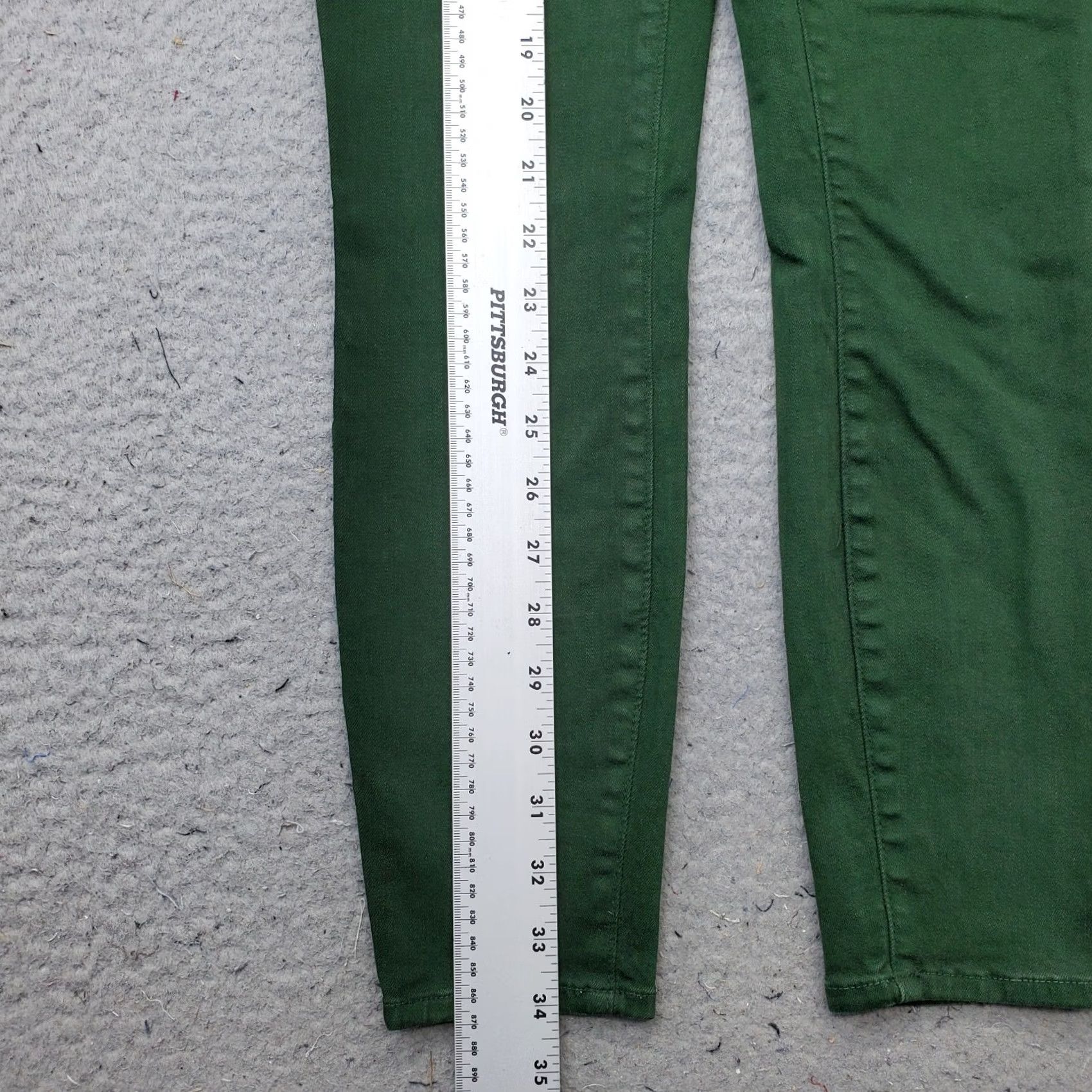 L'AGENCE L'Agence Green Denim Stretch Americana Streetwear Skinny Leg Jeans Womens 26 Size 26" / US 2 / IT 38 - 3 Thumbnail