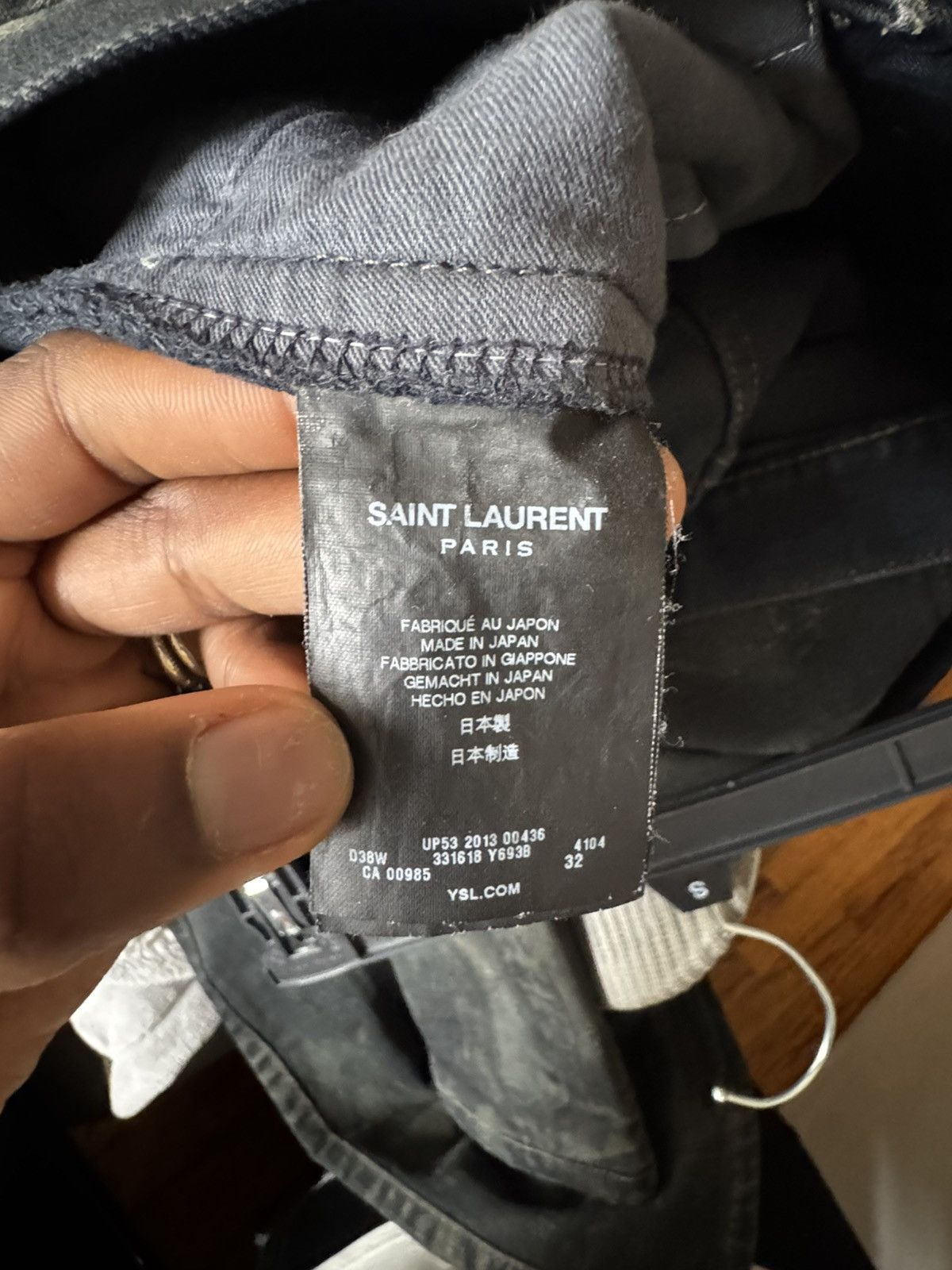 Hedi Slimane × Saint Laurent Paris Runway 2013 MudWash Chain Denim Size US 32 / EU 48 - 5 Thumbnail