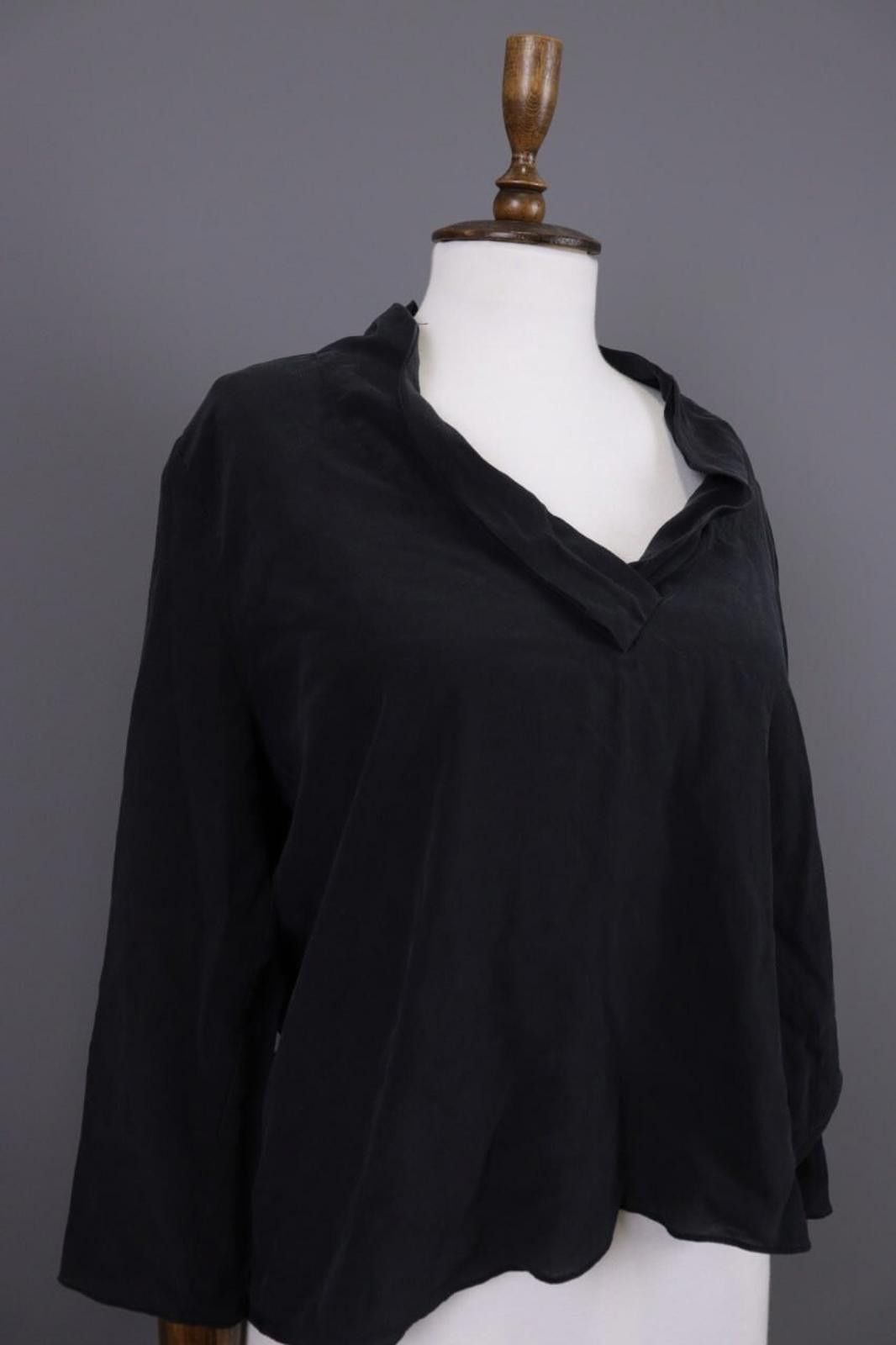 Wilkes Bashford BA&SH KENT Gray Silk Lightweight Lagelook Blouse Size 2 / M Size XS / US 0-2 / IT 36-38 - 4 Thumbnail