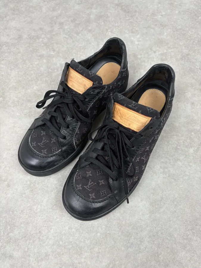 Louis Vuitton 2000s Louis Vuitton Black Canvas Monogram Skateboard Shoes Size US 8 / EU 41 - 3 Thumbnail