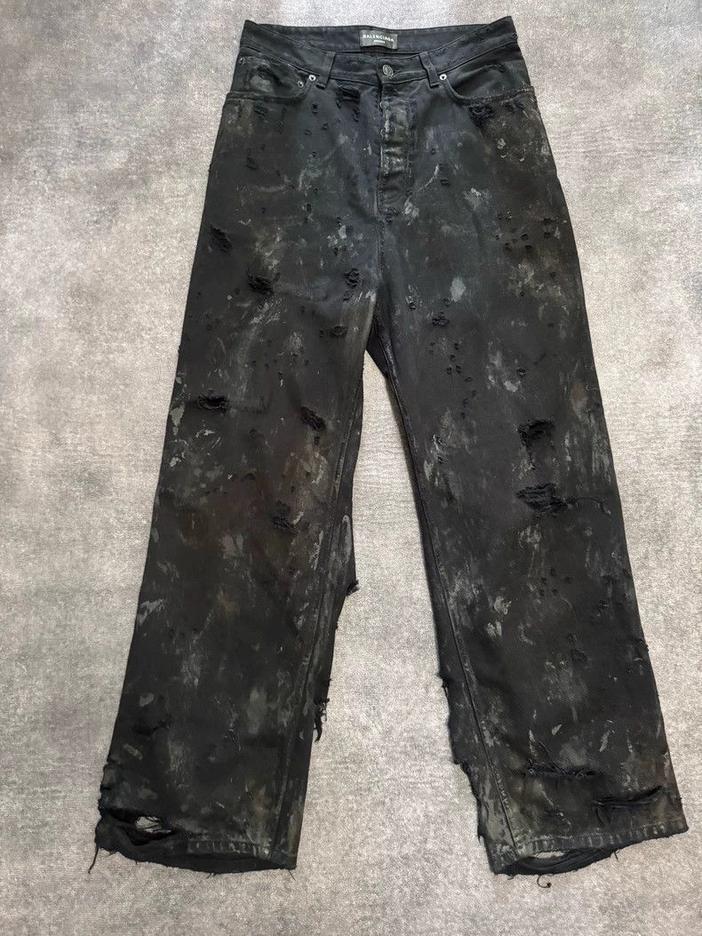 Balenciaga Balenciaga size XS Dirty sludge stains and tears jeans. Size US 26 / EU 42 - 2 Thumbnail