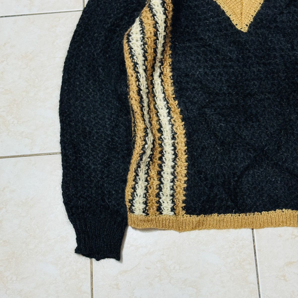Vintage Vintage Cellini Chunky Knitted Mohair-Like Sweater Size US XL / EU 56 / 4 - 4 Thumbnail
