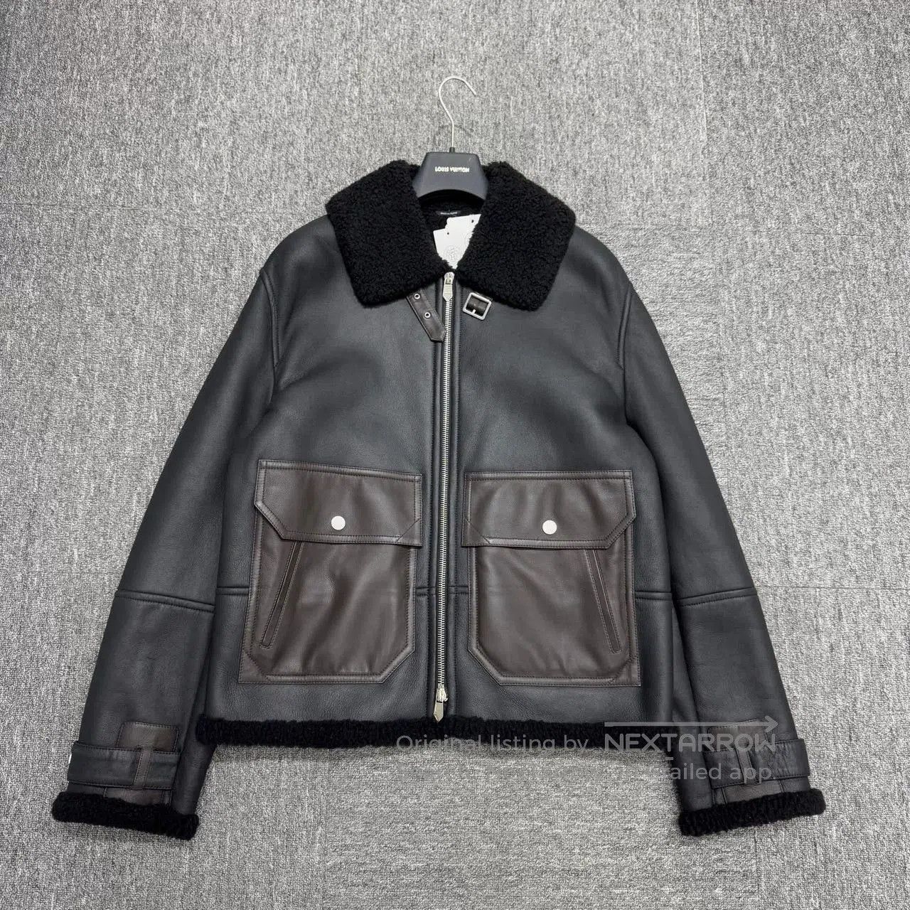 Hermes hermes leather shearling trim jacket. Size US L / EU 52-54 / 3 - 1 Thumbnail