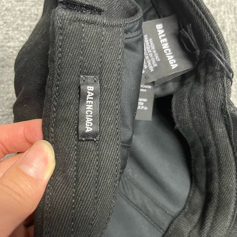 Balenciaga Balenciaga Black label black monogram logo embroidered base Size ONE SIZE - 3 Thumbnail