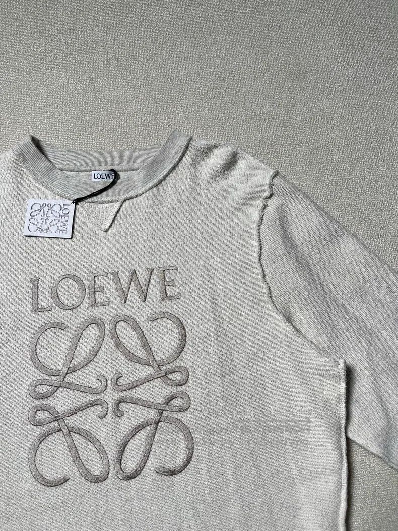 Loewe Loewe Embroidered Logo Patchwork Crew Neck Sweatshirt Size M / US 6-8 / IT 42-44 - 2 Thumbnail