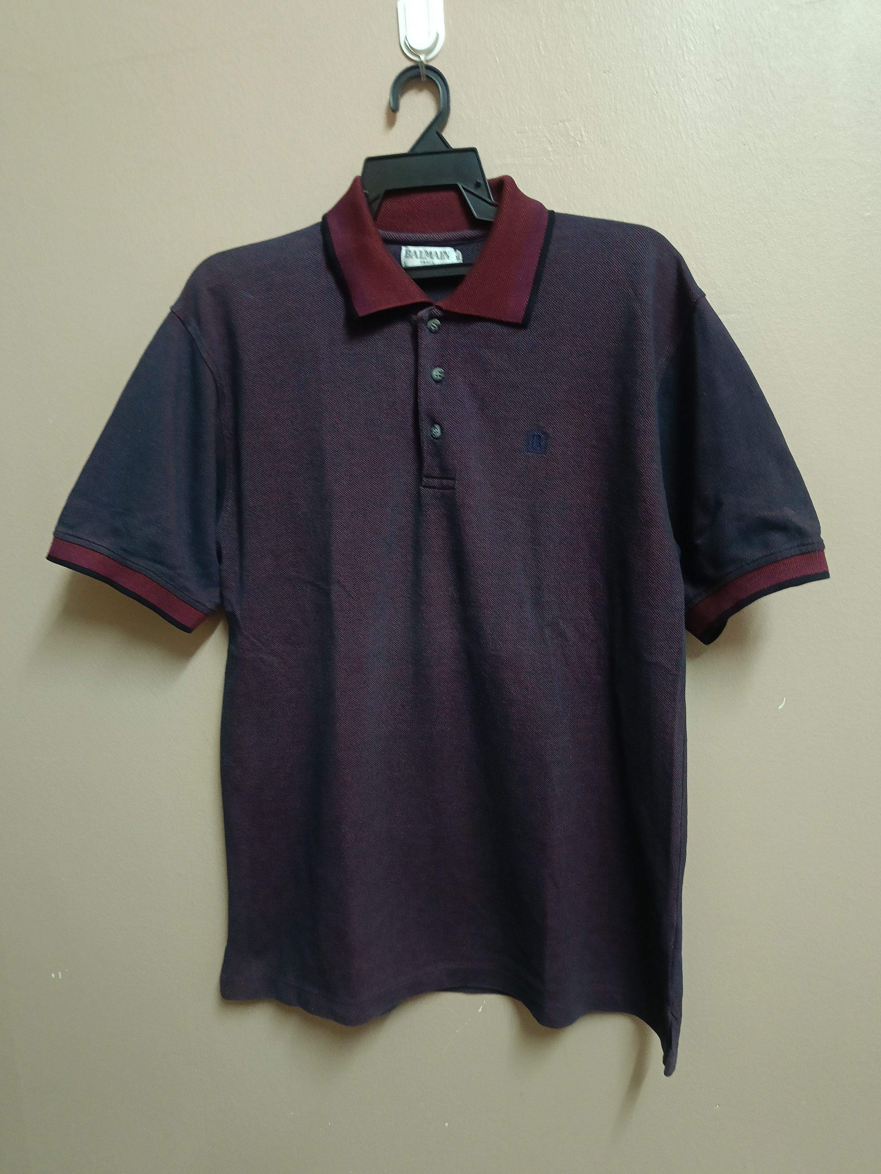 Balmain Vtg Balmain Paris polo 2 tone color Size US M / EU 48-50 / 2 - 5 Thumbnail