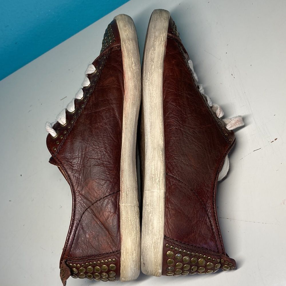 Frye Frye Kira Studded Low Sneaker Brown Leather 7 Size US 7 / IT 37 - 4 Thumbnail