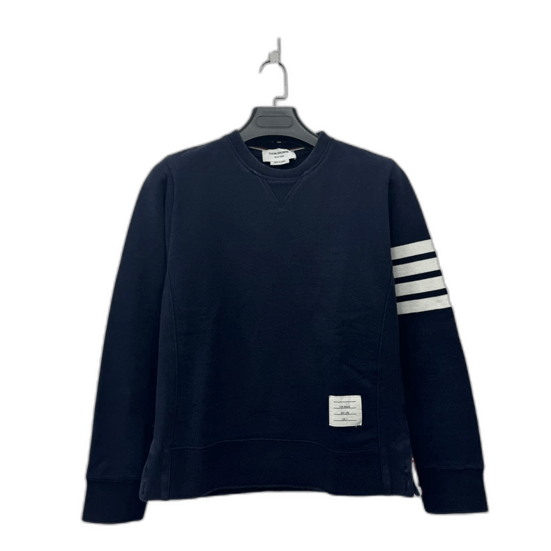 Thom Browne Thom Browne Navy Sweatshirt with Stripes Size US M / EU 48-50 / 2 - 1 Thumbnail
