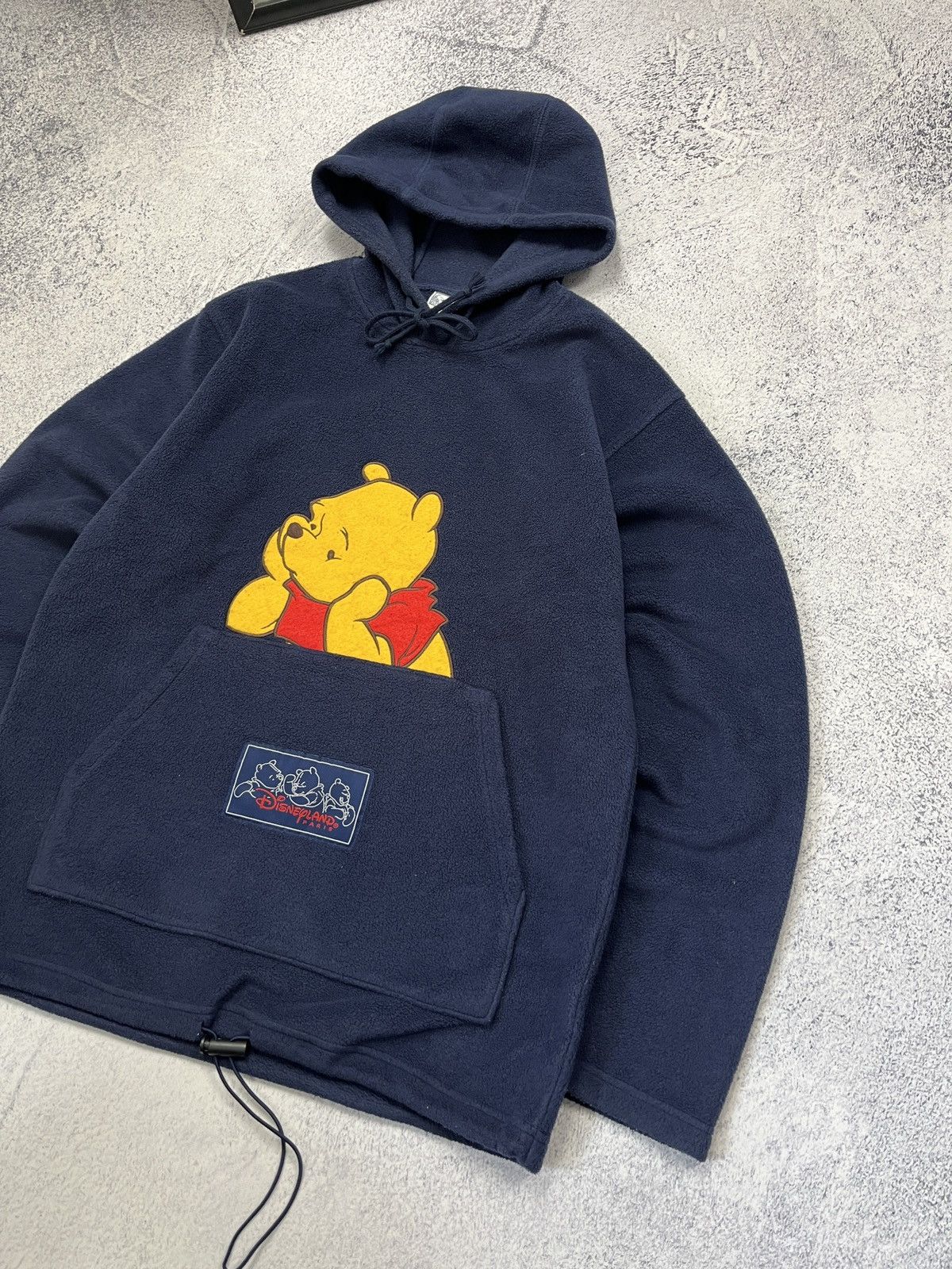 Vintage Disneyland Paris Winnie the Pooh Fleece Hoodie Big Logo Size US S / EU 44-46 / 1 - 5 Thumbnail