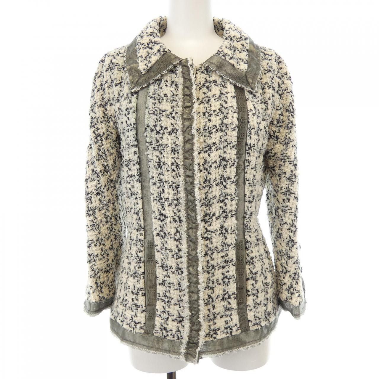 Chanel Chanel Chanel Silk Jacket Textile Outerwear P34954V2516509P DUTY FREE for USA Size ONE SIZE - 1 Thumbnail