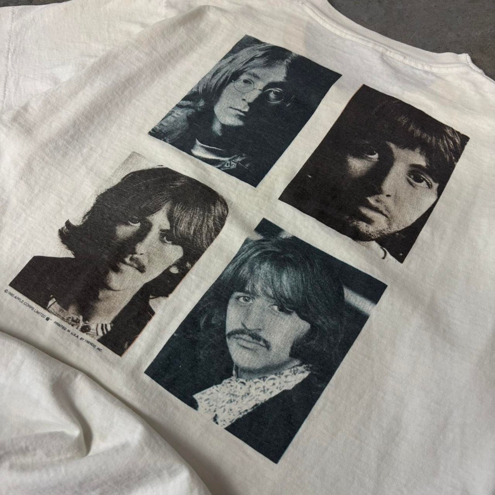 Vintage 90s The Beatles Single Stitch T-shirt Vintage Size US XL / EU 56 / 4 - 2 Thumbnail