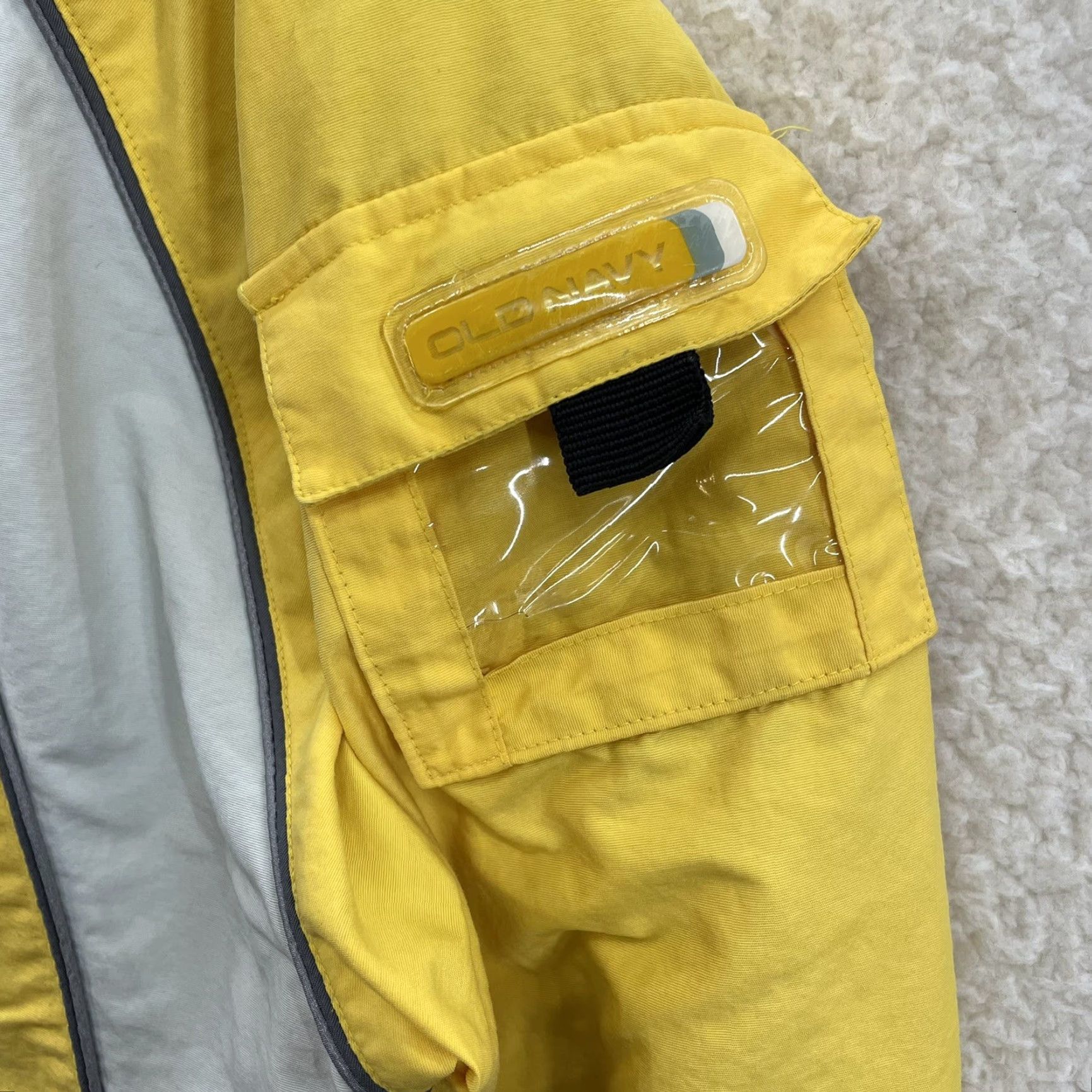 Vintage VINTAGE Old Navy Rain Jacket Coat XL Mens Yellow Nylon Fleece Lined Sporty Size US XL / EU 56 / 4 - 3 Thumbnail