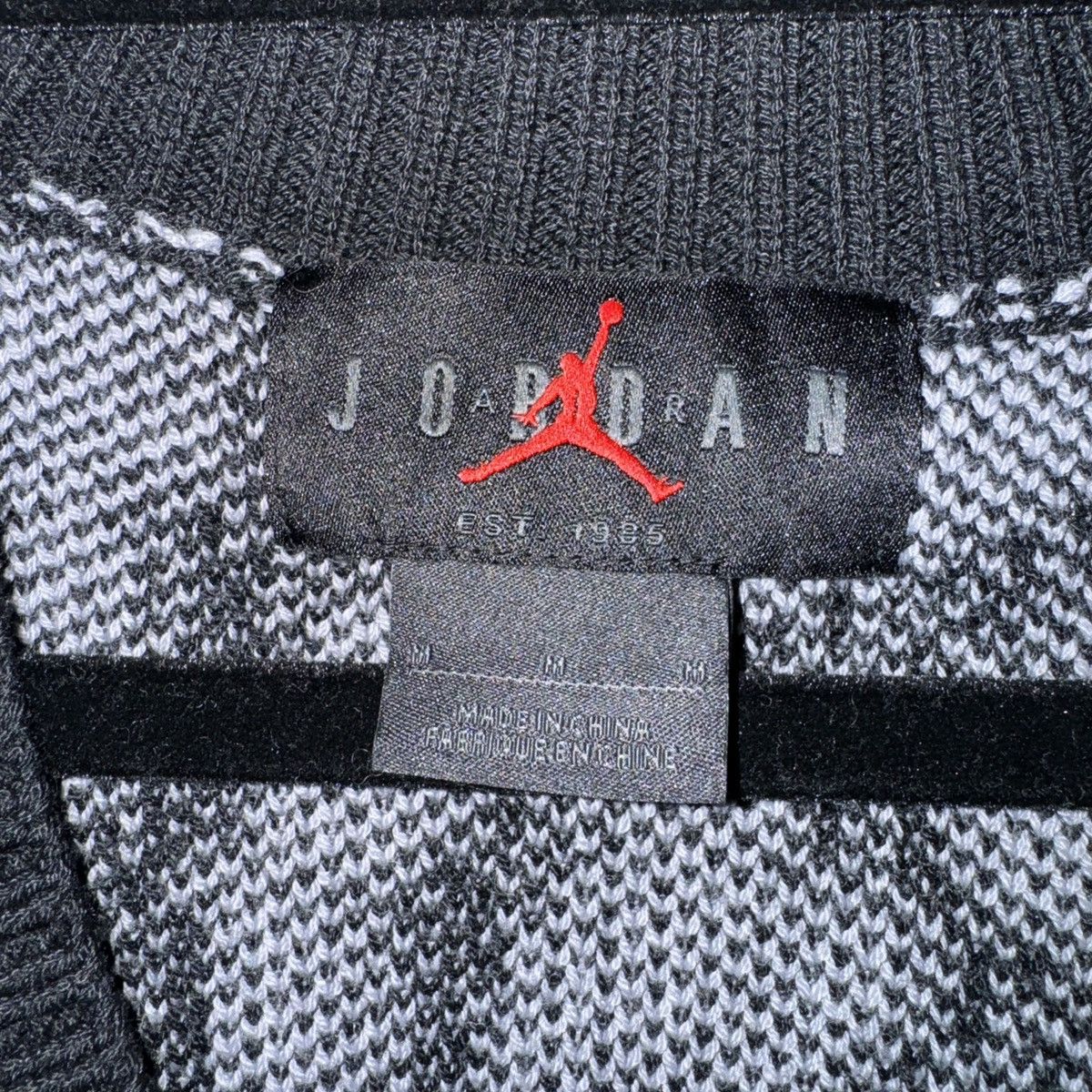 Jordan Brand Jordan Elephant Print Black/Grey Cardigan - Men’s Medium Size US M / EU 48-50 / 2 - 3 Thumbnail