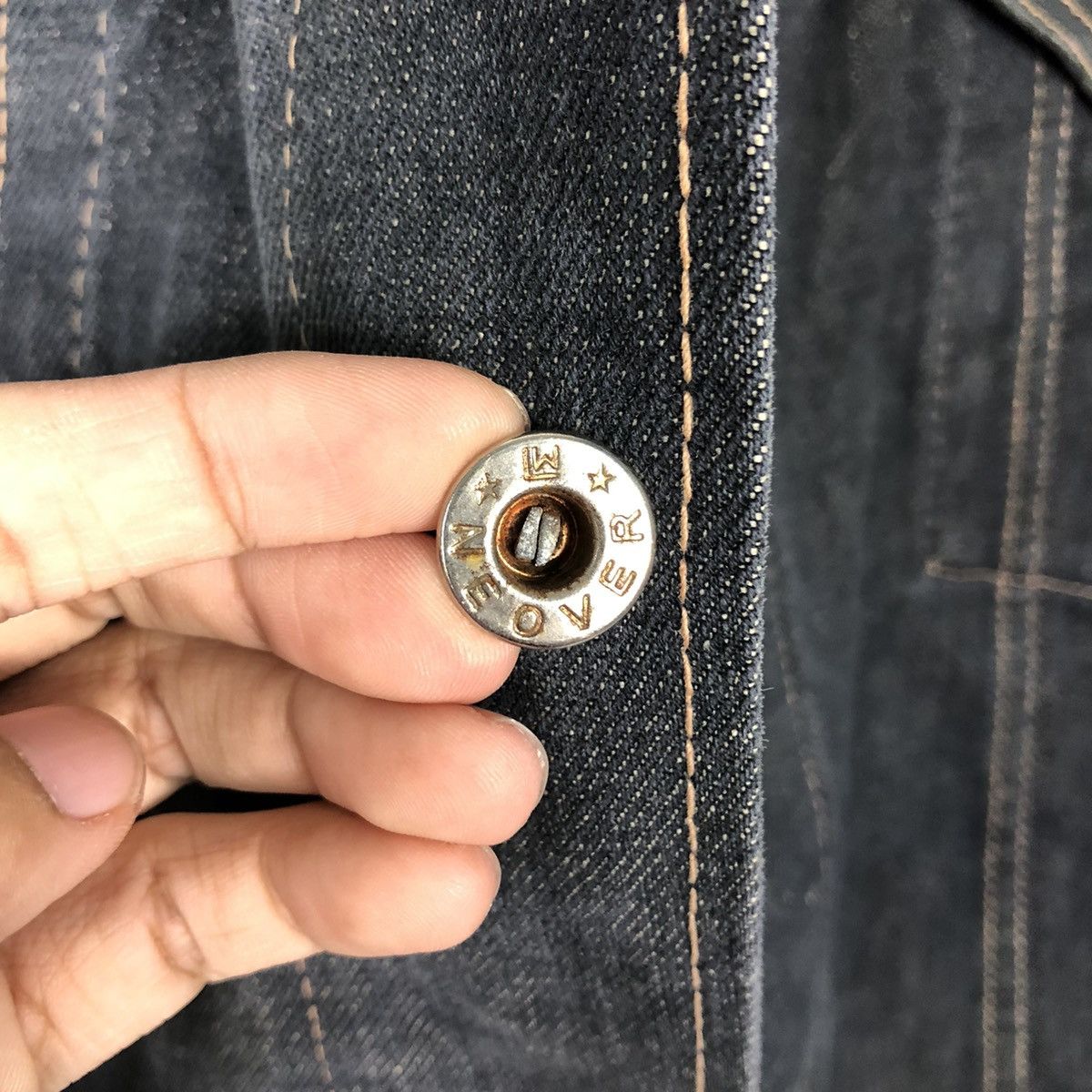 Japanese Brand 📌Vintage Biker Denim Jacket Trucker Tar Dush Issey Miyake Size US M / EU 48-50 / 2 - 17 Thumbnail