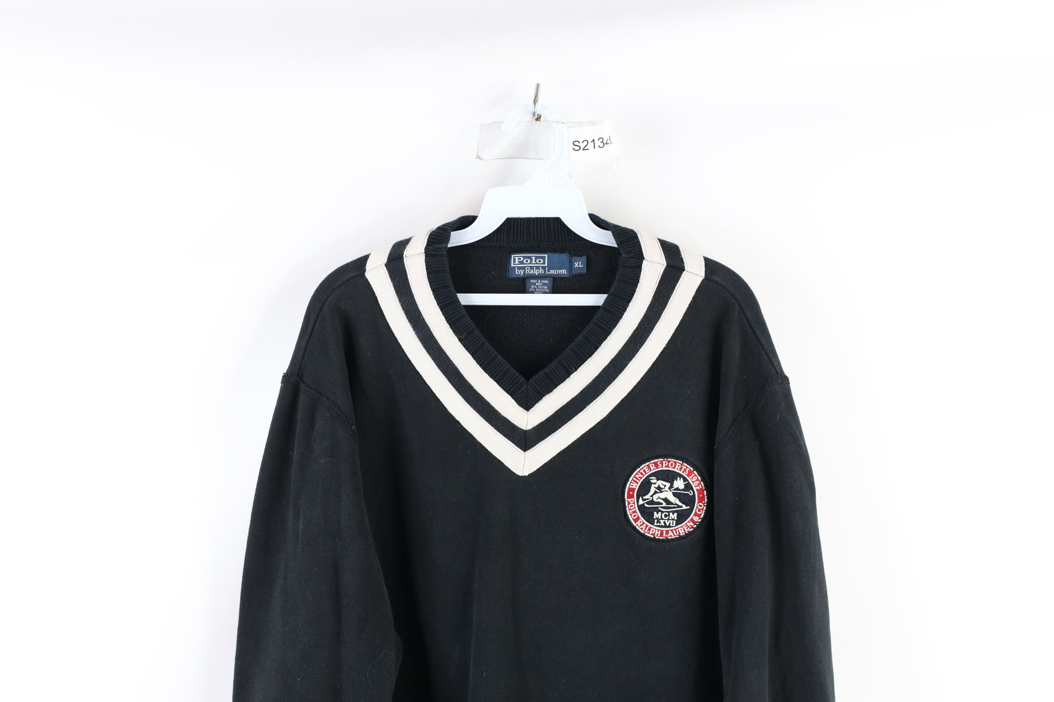 Polo Ralph Lauren Vintage 90s Ralph Lauren Out Ski Patch Dapper Sweatshirt Size US XL / EU 56 / 4 - 2 Thumbnail