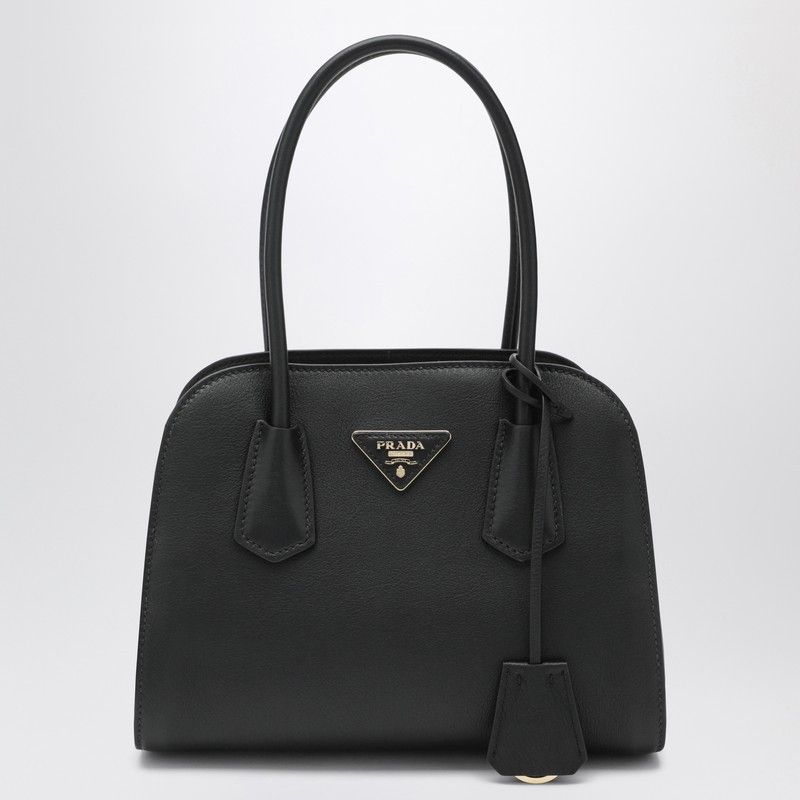Prada Prada Medium Shopping Bag In Black Leather Size ONE SIZE - 1 Thumbnail