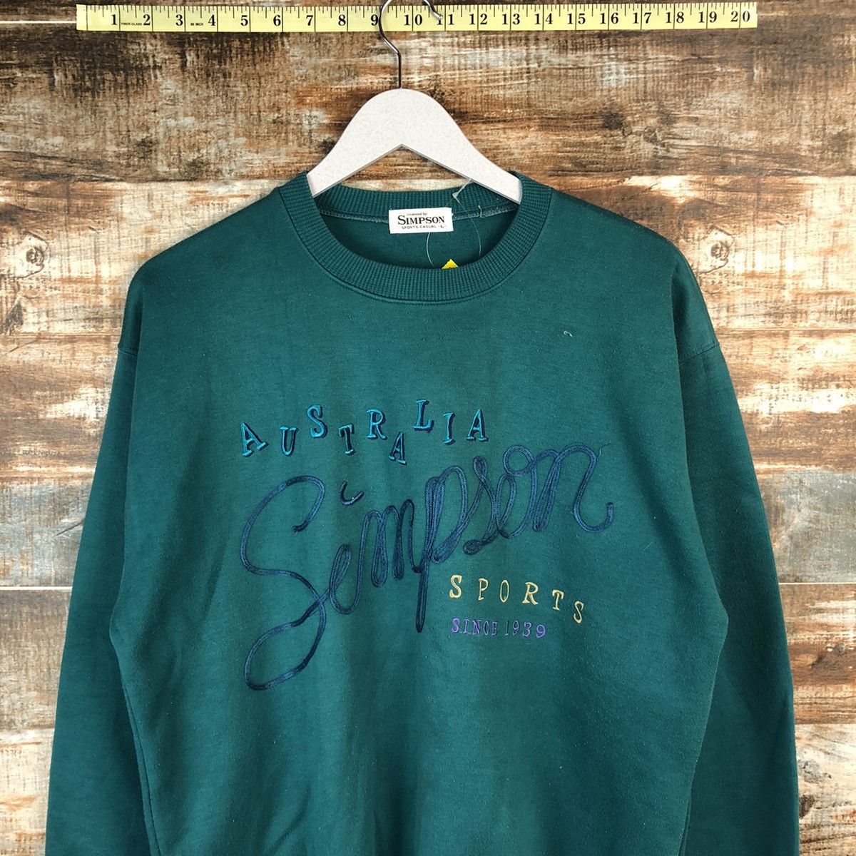 Japanese Brand × Vintage Simpson vintage australia Green Sweatshirt #A1509 Size US M / EU 48-50 / 2 - 5 Thumbnail
