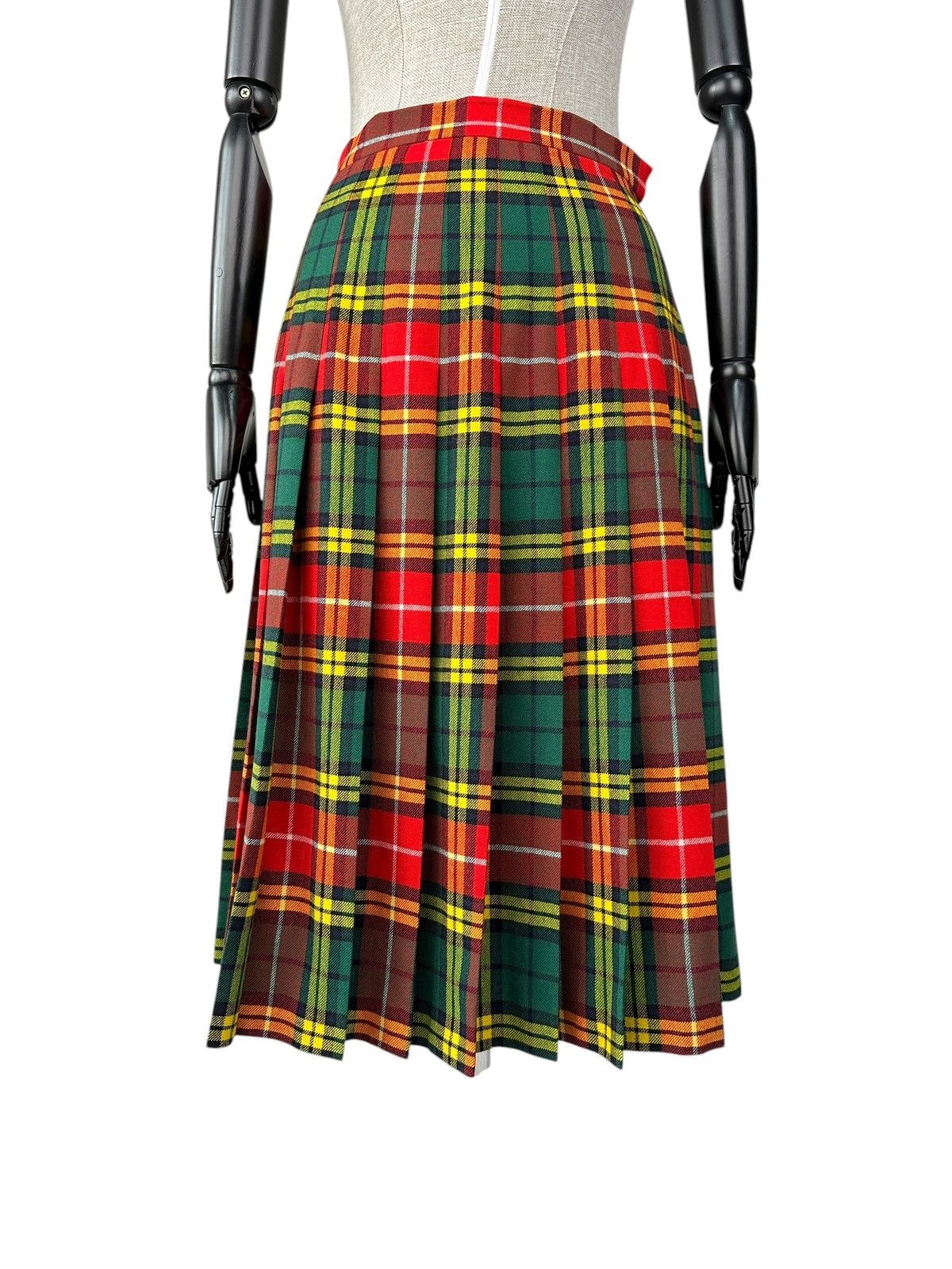 Burberry 90s BURBERRYS 100% Wool Plaid Pleated Long Skirt Multicolor Size 32" / US 10 / IT 46 - 4 Thumbnail
