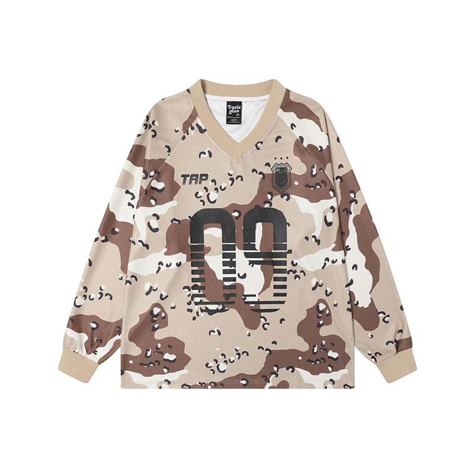 Japanese Brand Beige Camouflage Long Sleeve Men's Activewear Jersey Size US L / EU 52-54 / 3 - 1 Thumbnail
