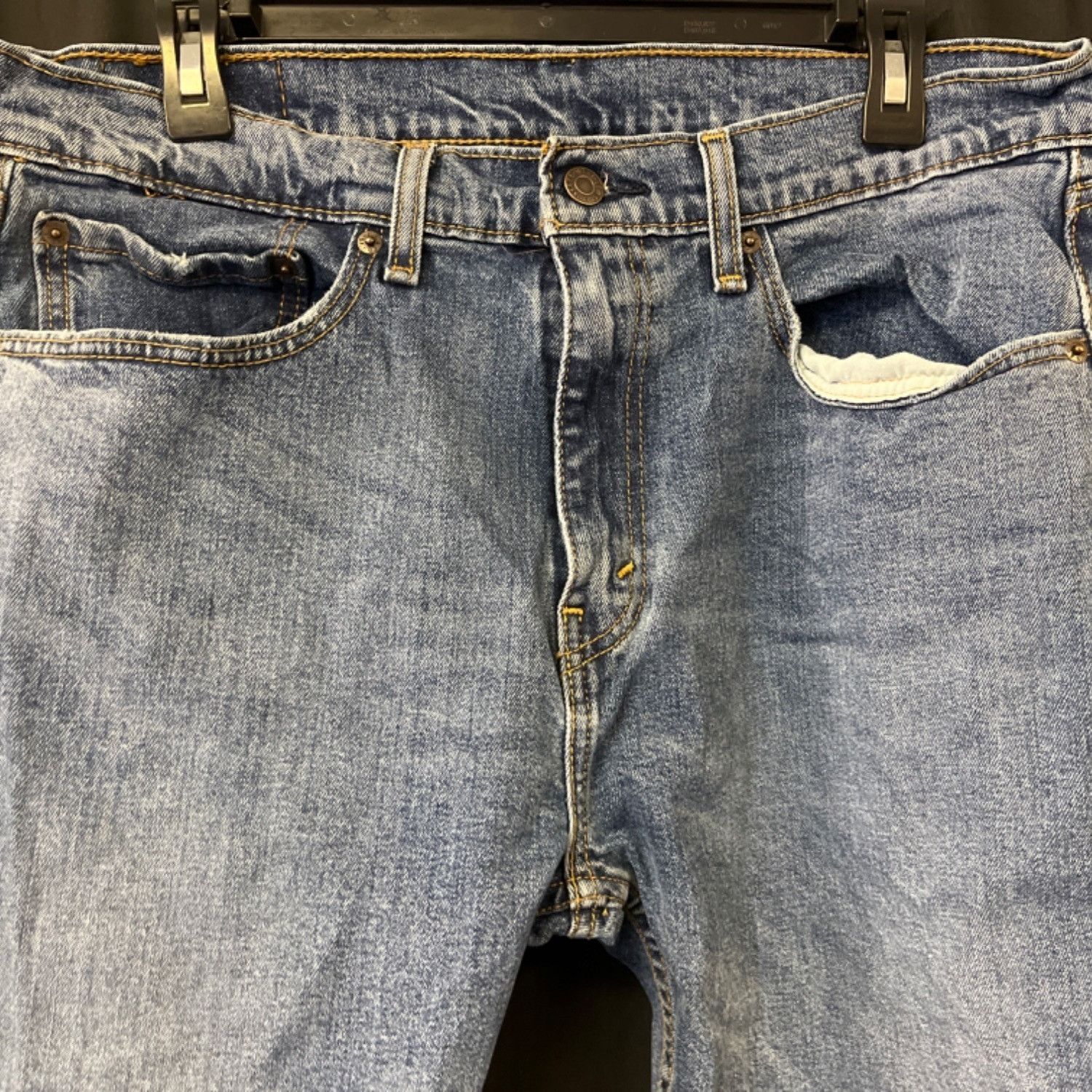 Levi's Levi's 505 Men's Blue Jeans/Straight Leg 34x30 SKU 4063 Size US 34 / EU 50 - 2 Thumbnail
