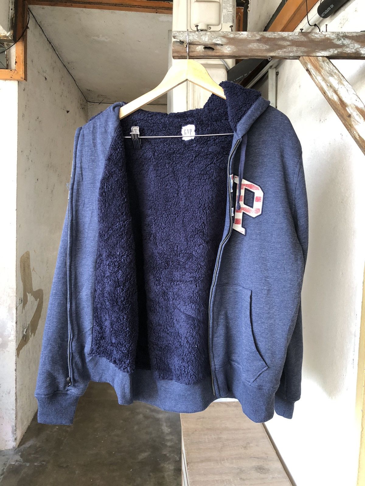 Gap Gap USA Flag Inner Fleece Sweater Hoodie Size US M / EU 48-50 / 2 - 13 Thumbnail