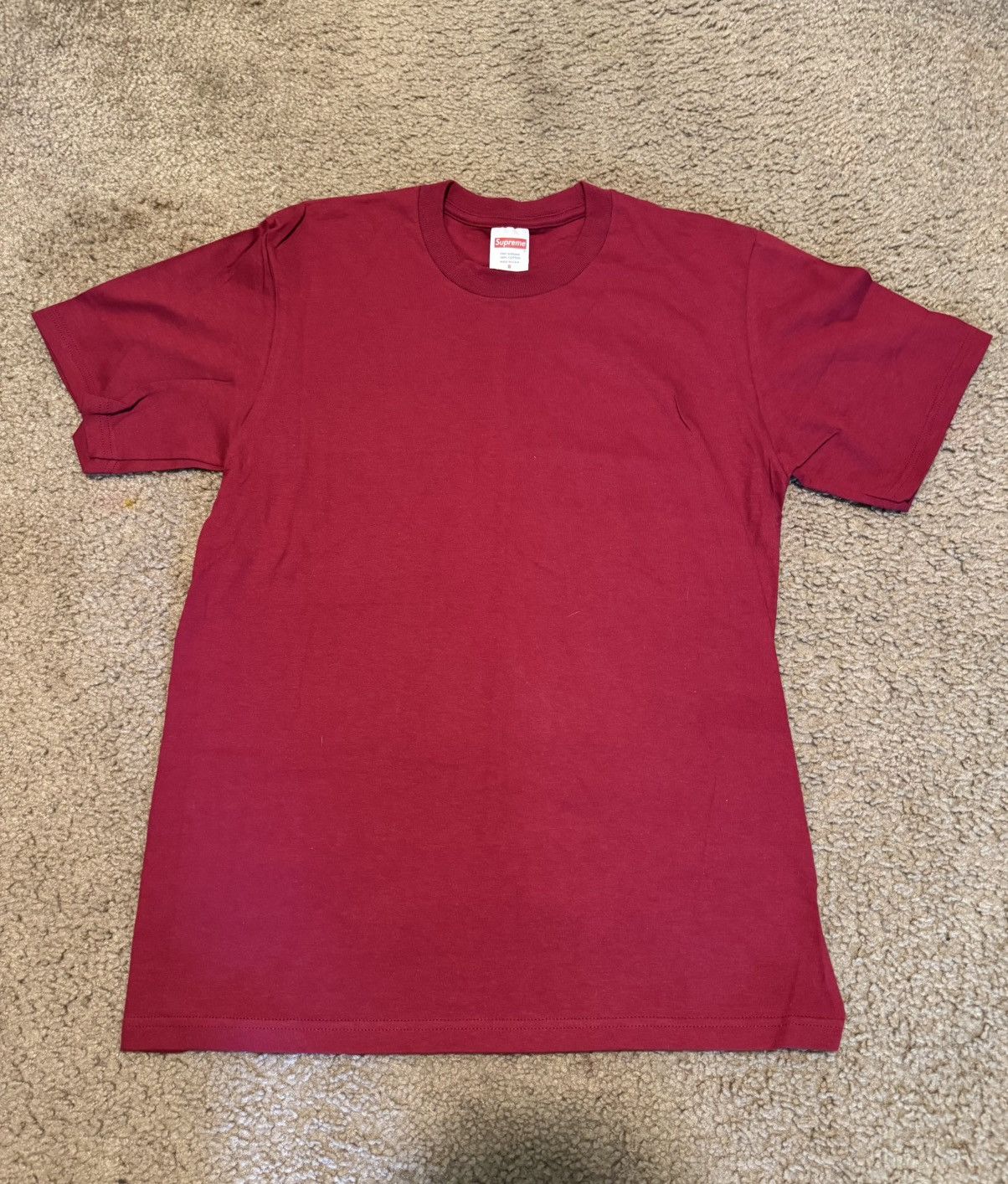 Supreme Supreme dark red box tee Size US S / EU 44-46 / 1 - 1 Thumbnail