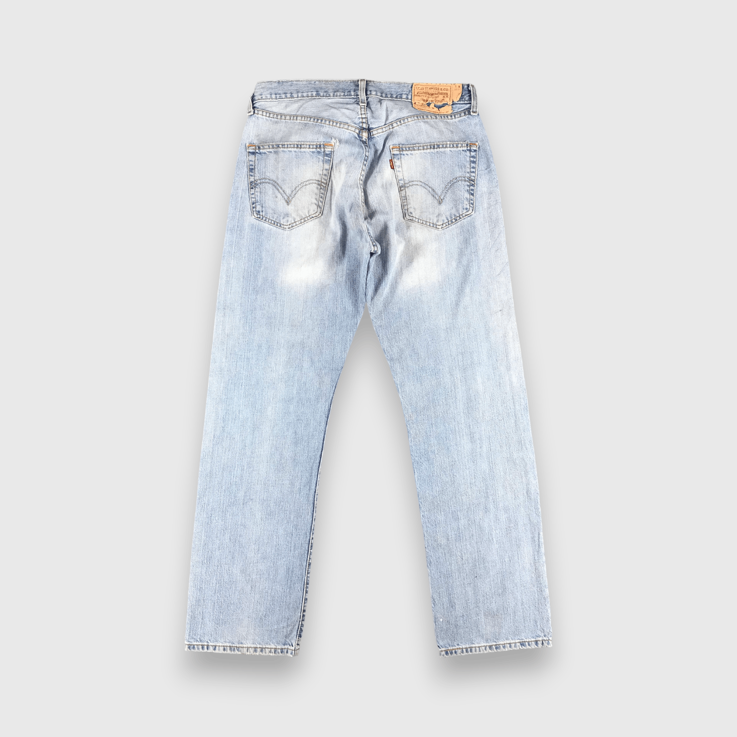 Levi's 90s Vintage Light Wash Levis 501 Jeans-J1549 Size US 33 - 2 Thumbnail