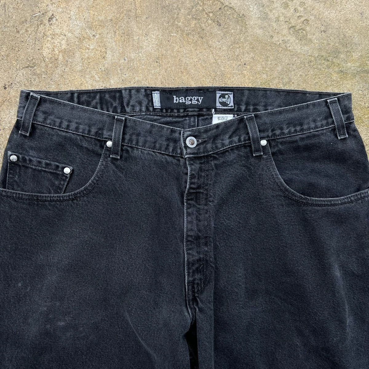 Levi's × Levi's Made & Crafted × Levi's Vintage Clothing Vintage 2001 Levi’s SilverTab baggy washed black pants Size US 37 - 3 Thumbnail