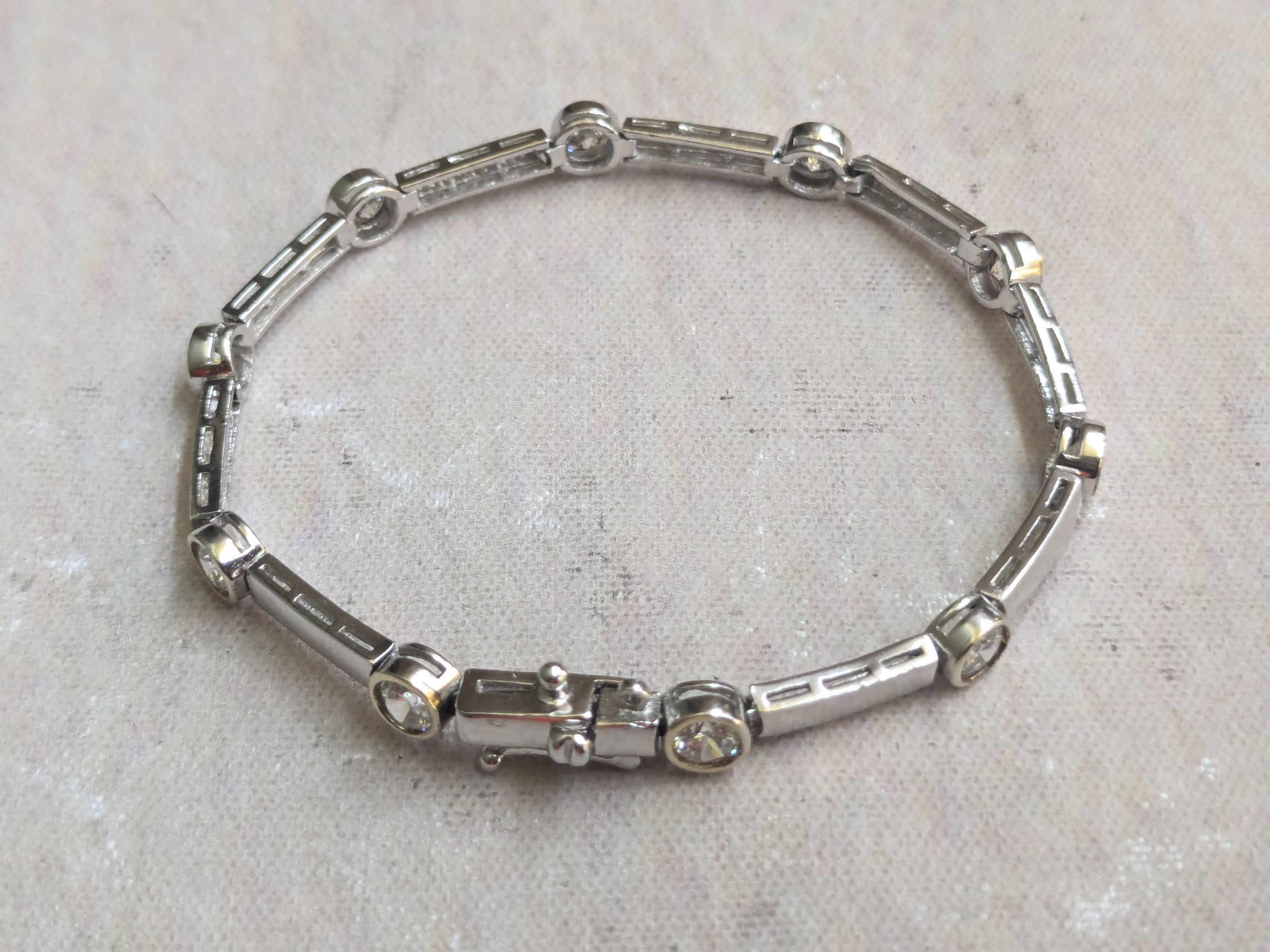 Sterling Silver Sterling Silver Tennis Bracelet 6.75" Clear CZ Size ONE SIZE - 3 Thumbnail