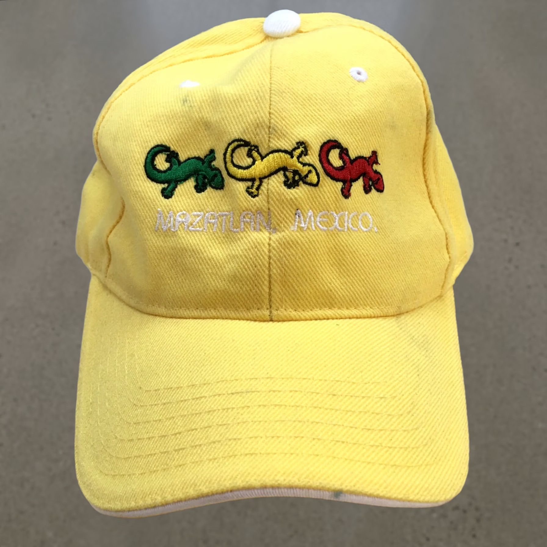 Vintage Mazatlan Mexico Baseball Cap Hat Mens One Size Yellow Adjustable Embroidered Size ONE SIZE - 1 Thumbnail