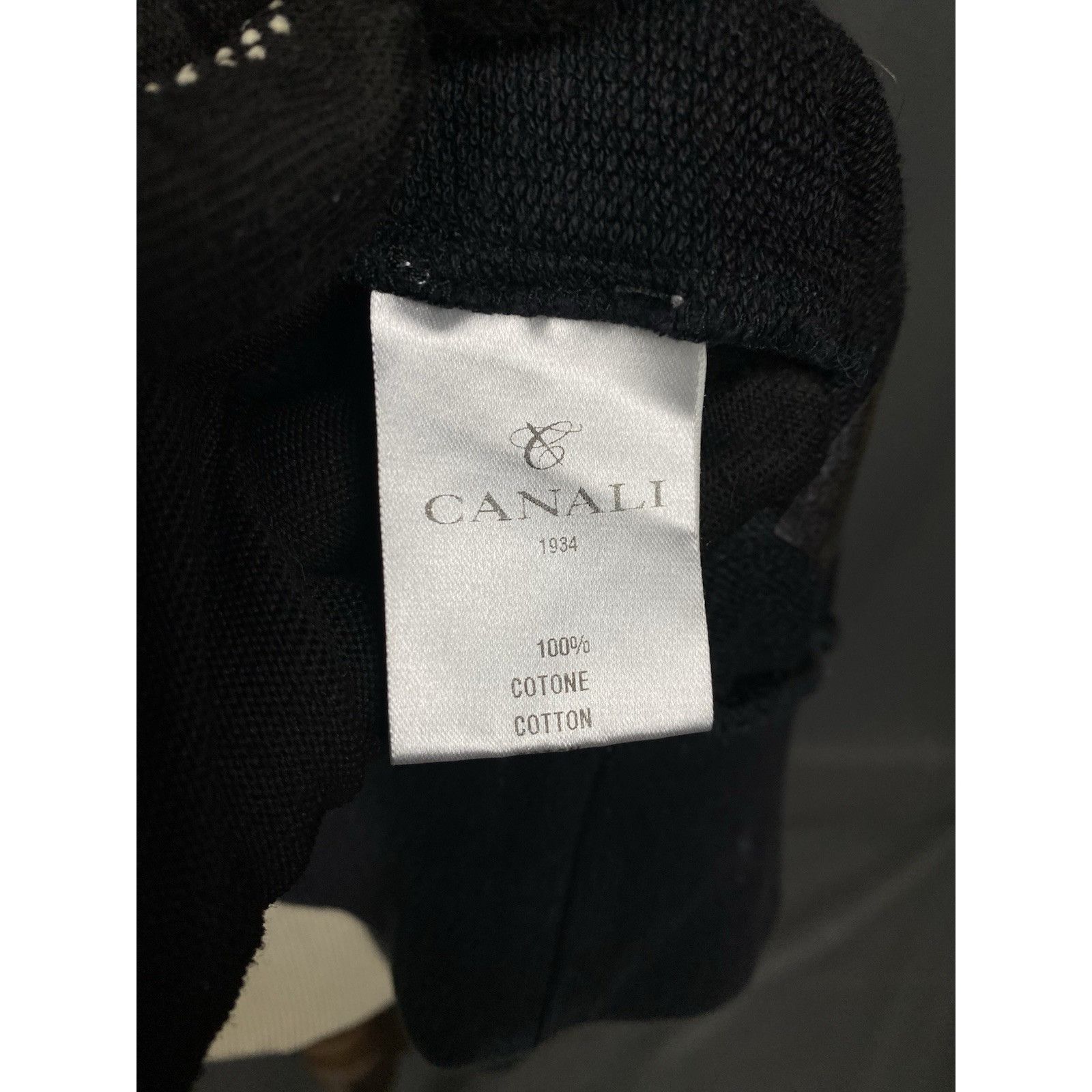 Canali Canali Big Logo Men's Black Full Zip Hoodie Sweater Size 46 Size US S / EU 44-46 / 1 - 11 Thumbnail
