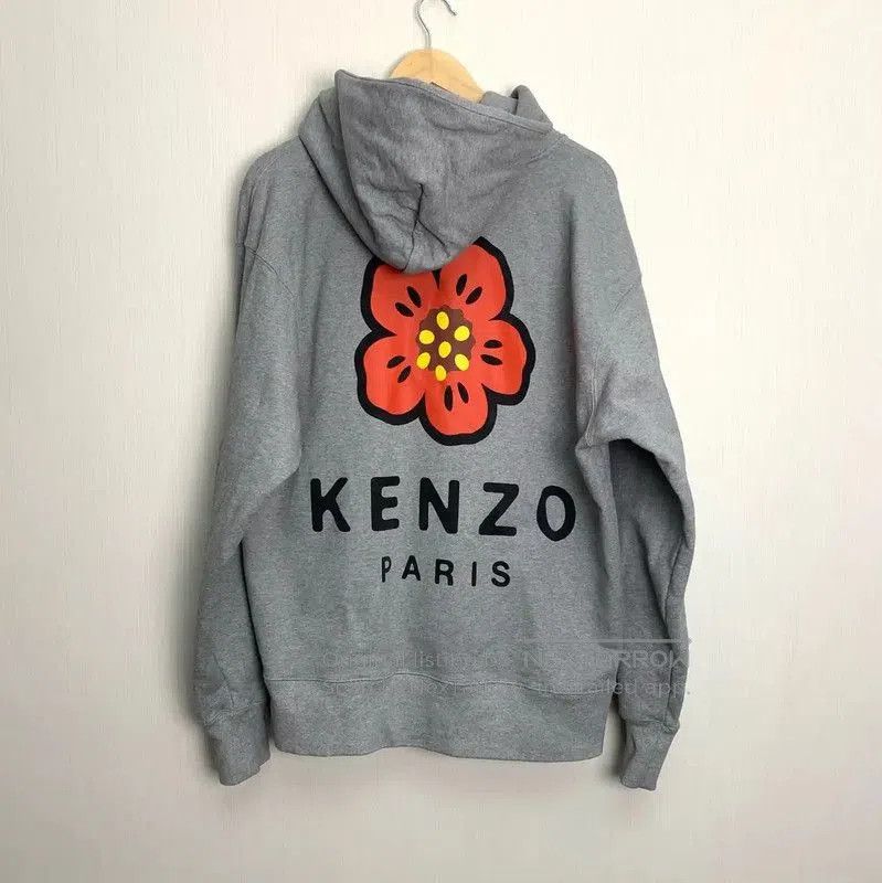 Kenzo KENZO Gray Cotton Printed Women's Hoodie . Size L / US 10 / IT 46 - 2 Thumbnail