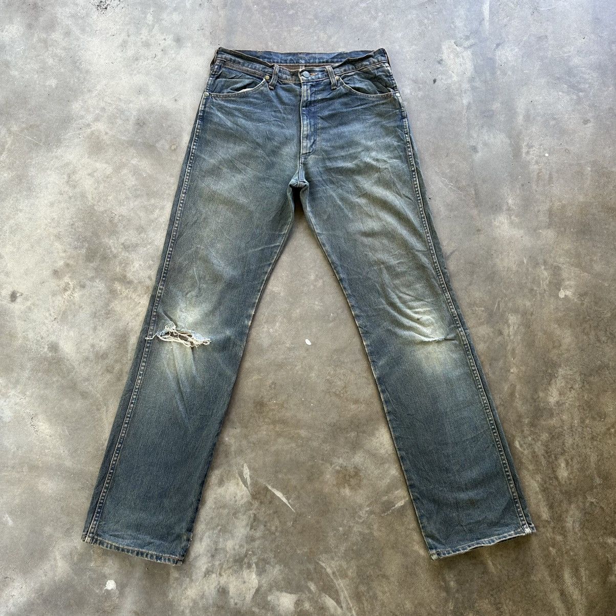 Japanese Brand Vintage Wrangler Rusty USA Distressed Denim Jean Pant W32 Size US 32 / EU 48 - 1 Thumbnail