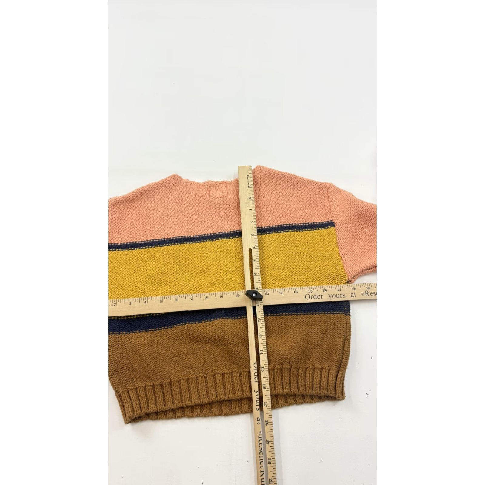 Billabong Billabong Sweater Womens Medium Multicolor Stripe Knit Pullover Cropped Crewneck Size M / US 6-8 / IT 42-44 - 7 Thumbnail