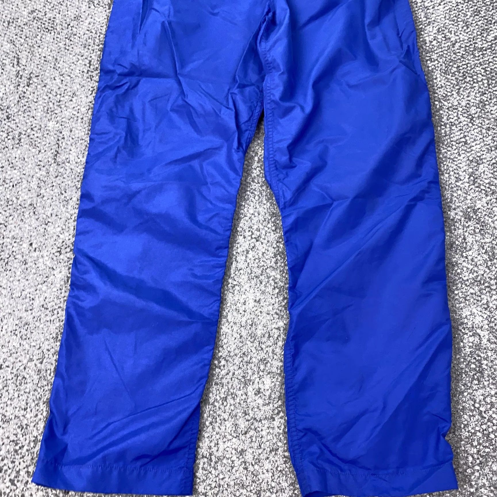 Vintage VINTAGE L.L. Bean Rain Pants Mens Large Blue Nylon Side Zip Overpants 90s USA Regular 33in Waist Mens Size US 33 - 3 Thumbnail