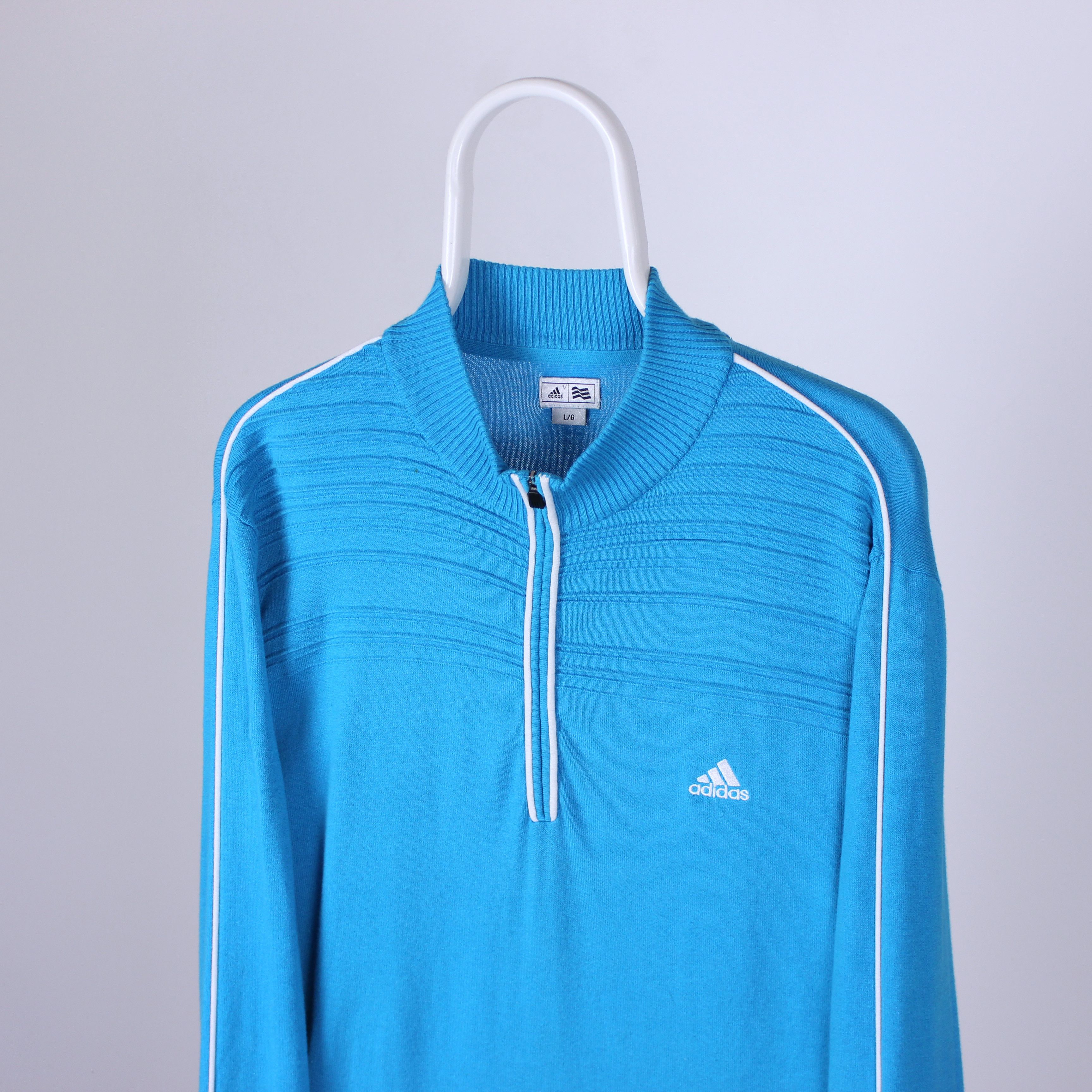 Adidas Adidas golf wool sweater jumper zip blue L Size US L / EU 52-54 / 3 - 3 Thumbnail