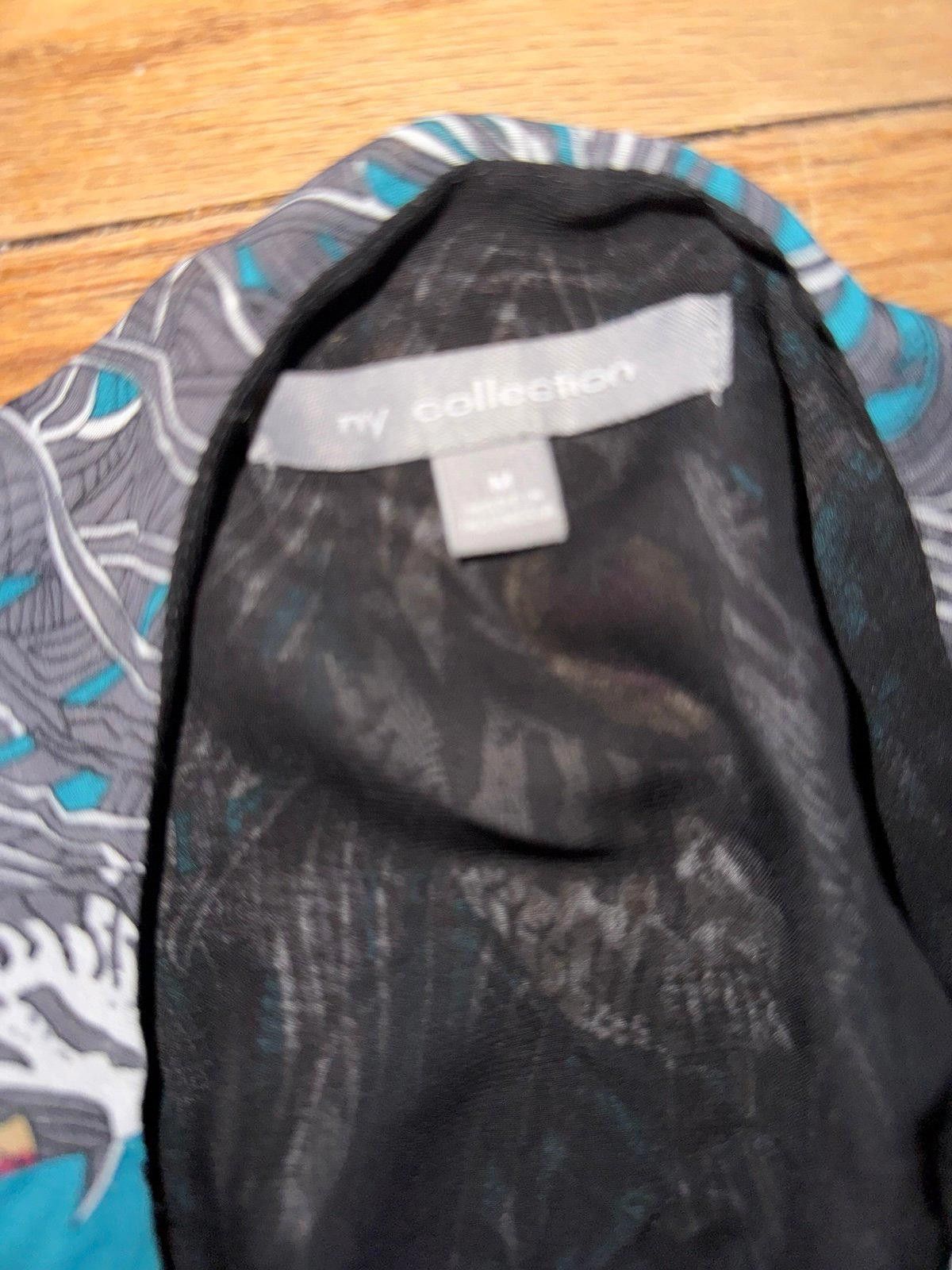 Designer NY Collection Medium Kimono Blazer Peacock Size Medium Size M / US 6-8 / IT 42-44 - 3 Thumbnail