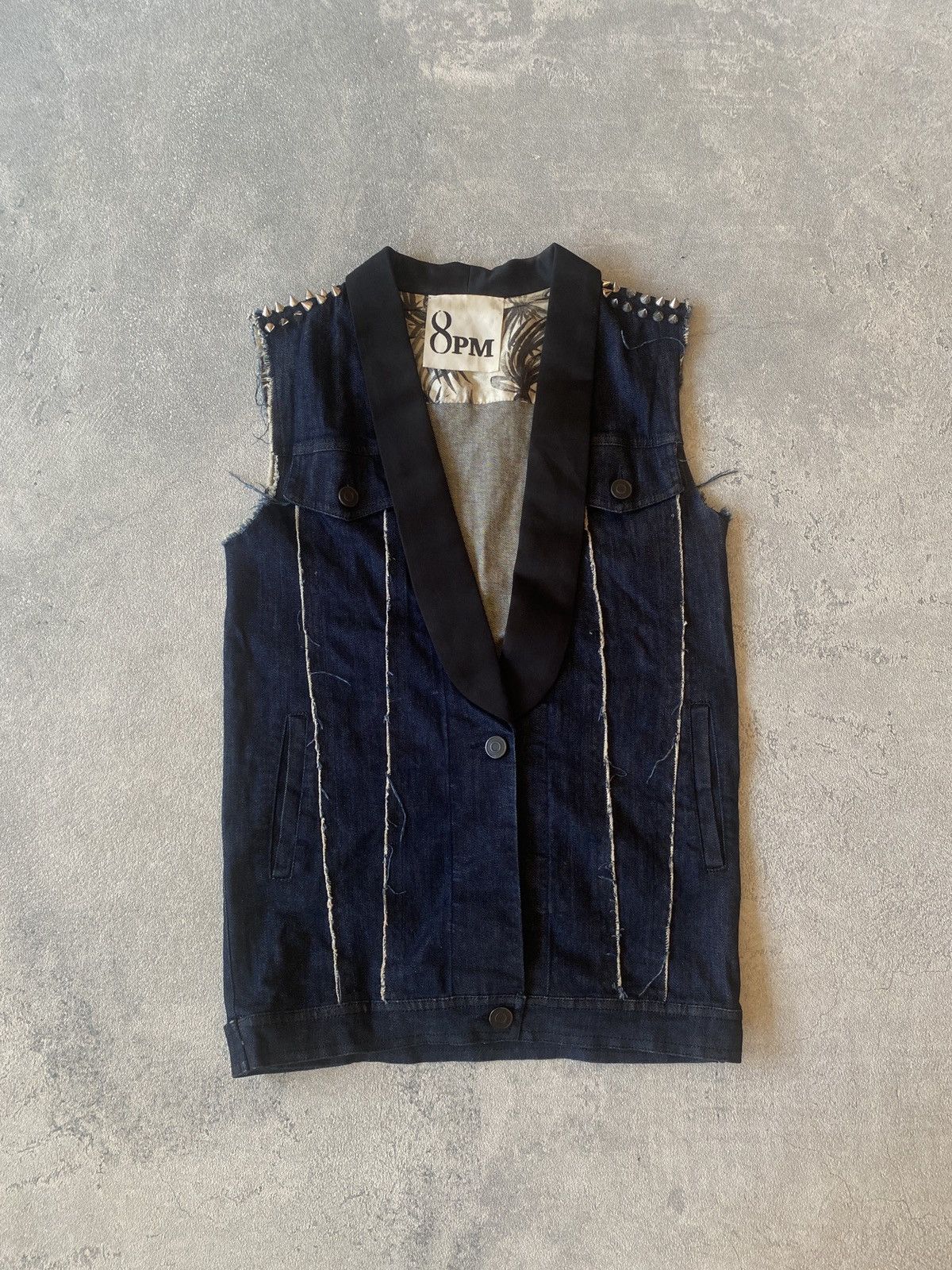 Other 8PM Vest Denim Avant Garde Vest Size XS / US 0-2 / IT 36-38 - 1 Thumbnail