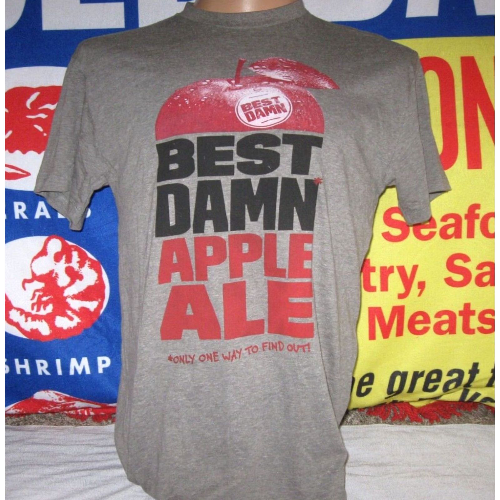 Apple Brew City Shirt Mens L Gray BEST DAMN Apple Ale Pop Top Bottle Opener Men Beer Size US L / EU 52-54 / 3 - 2 Thumbnail